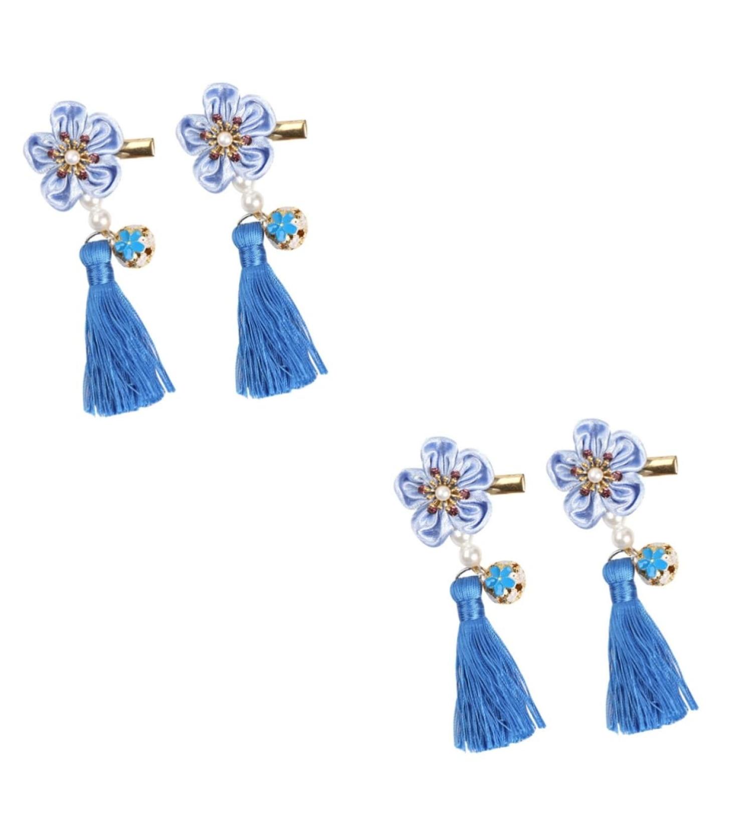 ibasenice 2 Pairs Kids Hair Side Clip Flower Hair Clip Rose Hair Clip Hair Clips for Kids Oriental Hairpin Chinese Hair Stick Small Toy Fridge New Year Bobby Pin Girl Child Accessories - Buy Online on GoSupps.com