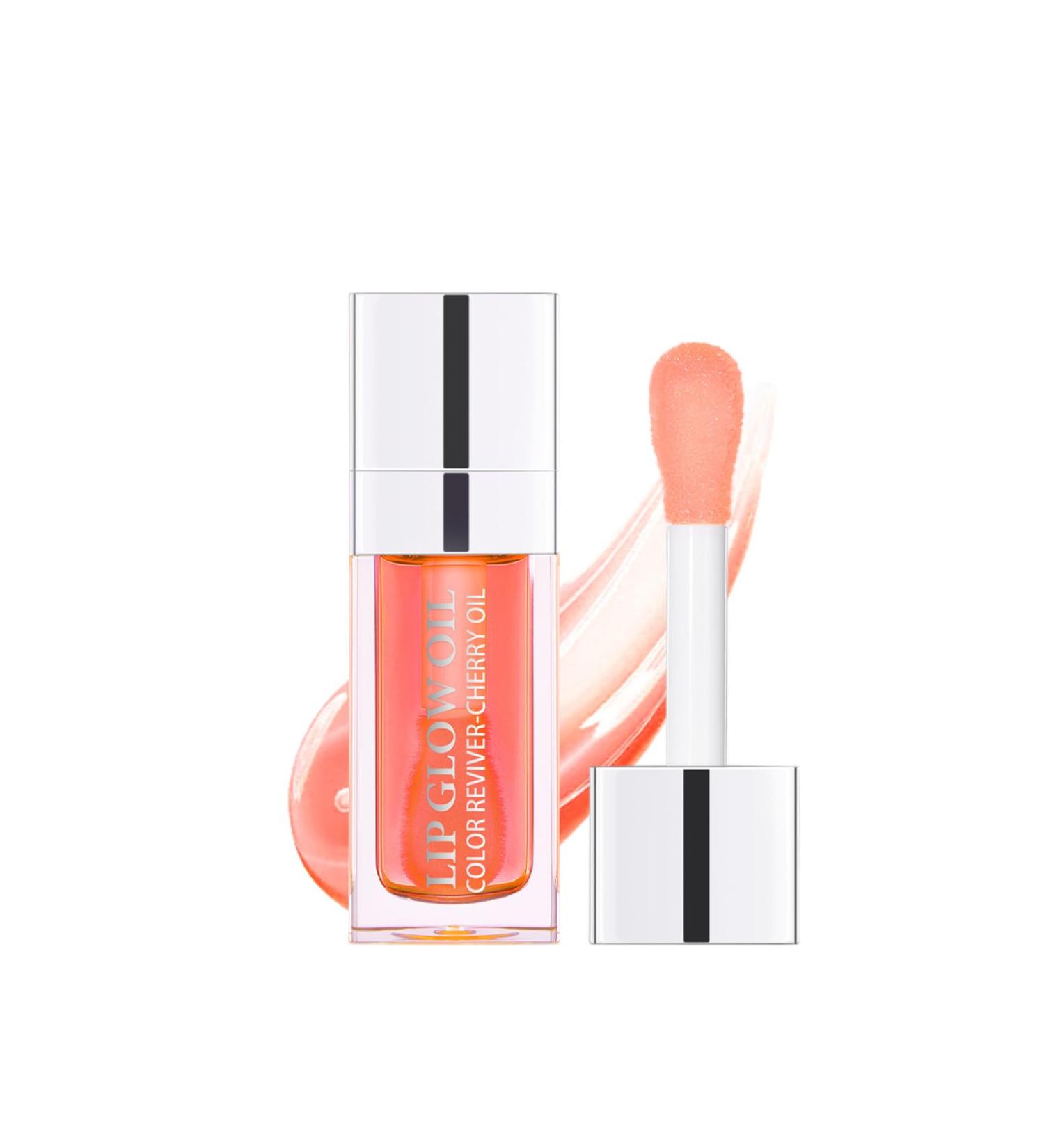 Plumping Lip Gloss - Moisturizing Glossy Lip Oil Tinted - Nourishing Hydrating Lip Glow Oil with Vitamin E - Lips Skin Care Lip Balm Long Lasting Clear Lipgloss Makeup (001 Light Orange) - Buy Online on GoSupps.com