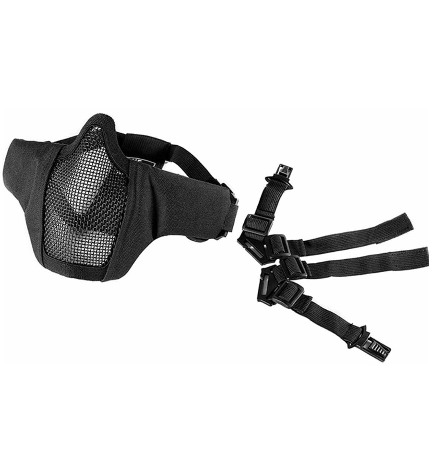 OneTigris Foldable Half Face Mesh Mask - Military Style Tactical Lower Face Protective Mask in Black - Buy Online on GoSupps.com