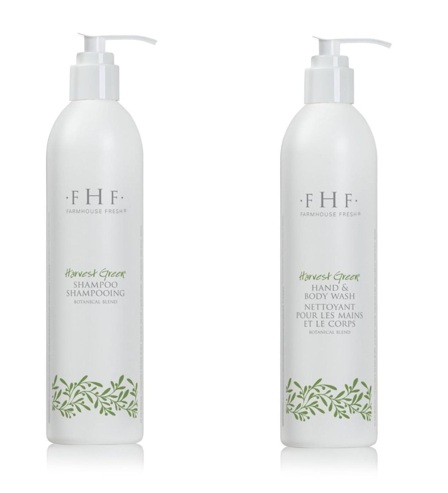 Farmhouse Fresh Harvest Green Botanical Shampoo & Body Wash Set - Nourishing 12 Fl Oz | Buy Internationally - Buy Online on GoSupps.com