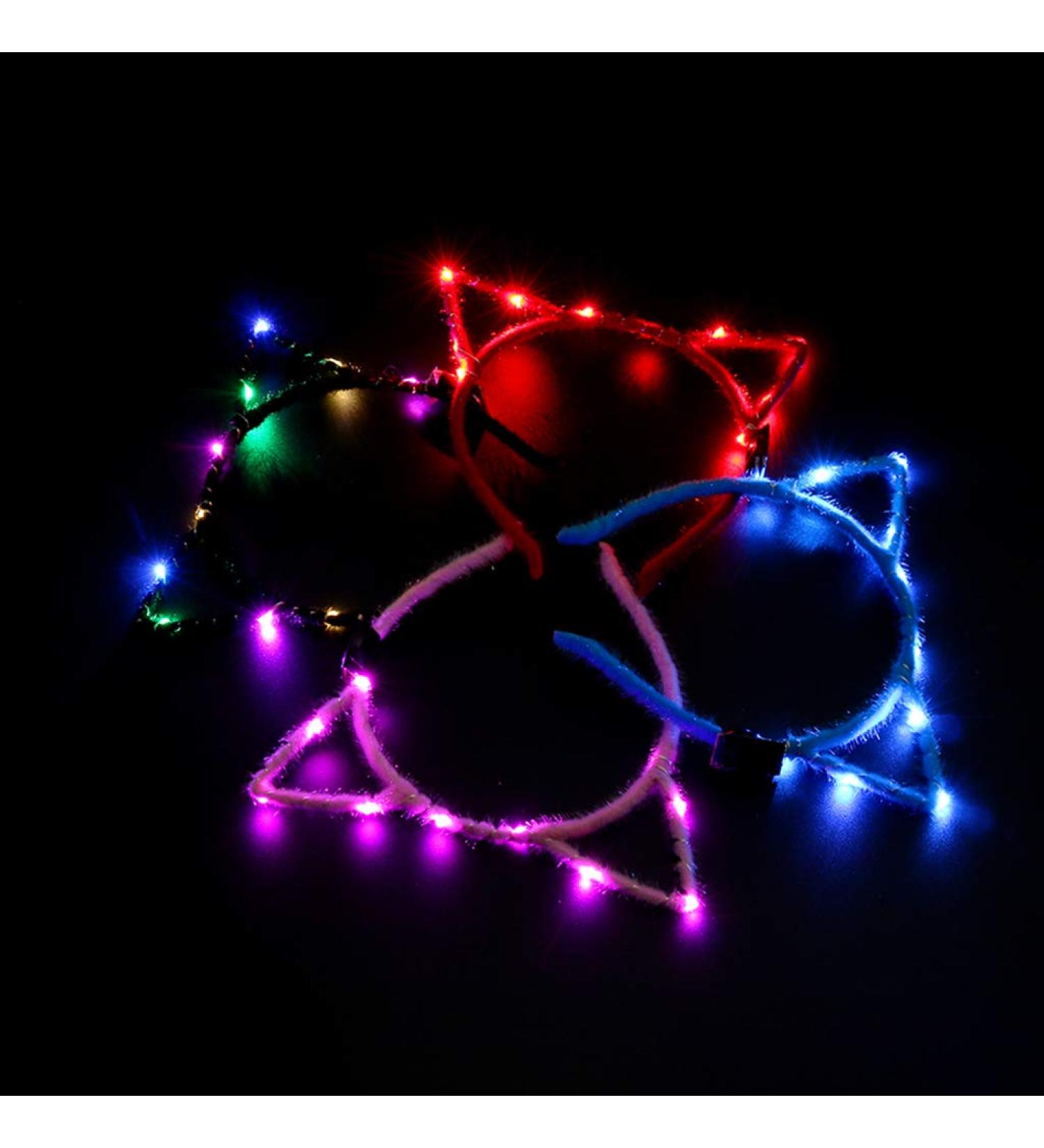 Huwaioury Flashing LED Cat Ear Headband - Party Supplies for Girls | Random Color | International Shipping Available - Buy Online on GoSupps.com