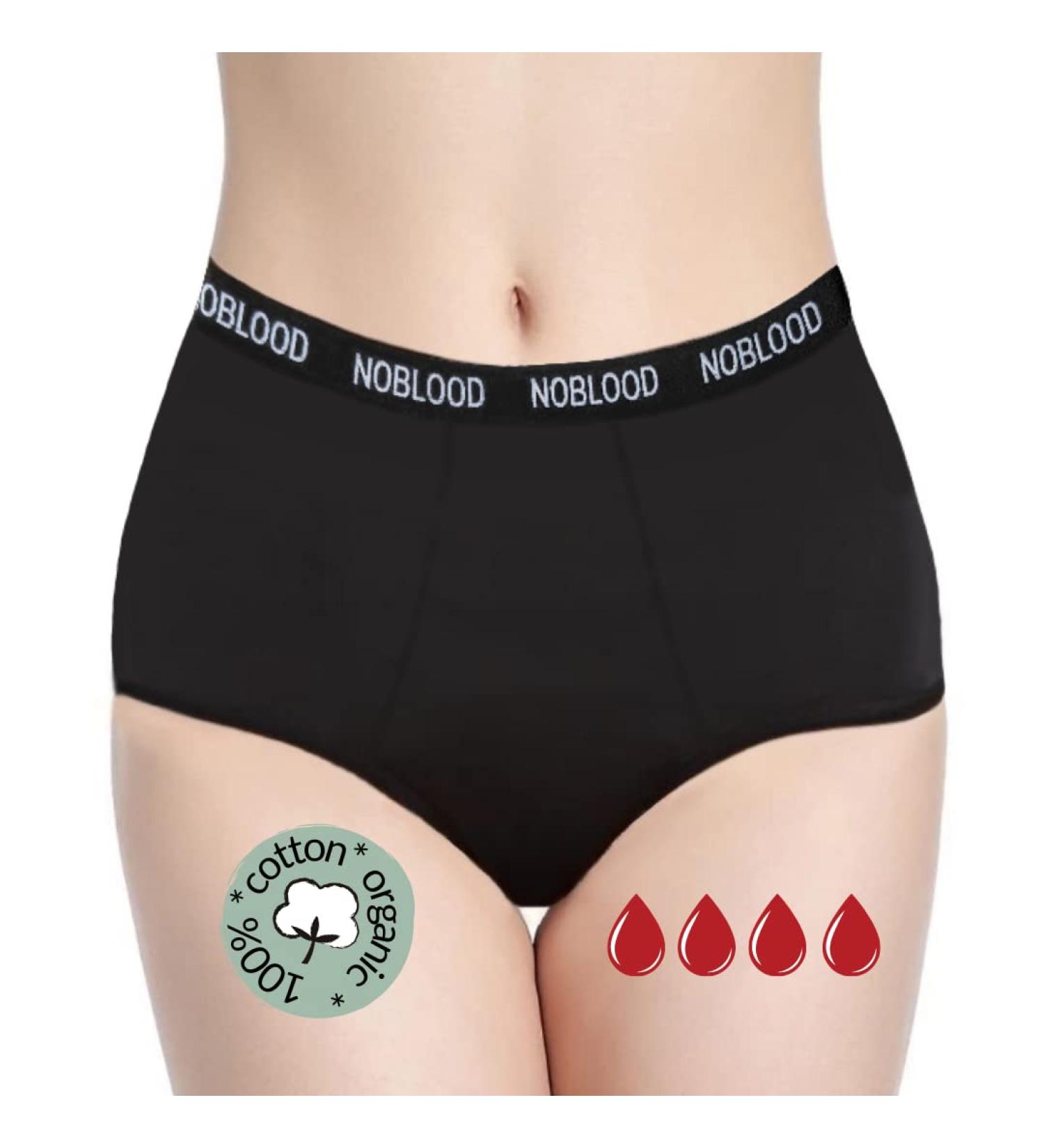 Buy Noblood Period Underwear | Eco-Friendly & Washable Cotton Menstruation Briefs (XXS-3XL) - 2-3 Tampon Absorbency for Girls - Buy Online on GoSupps.com