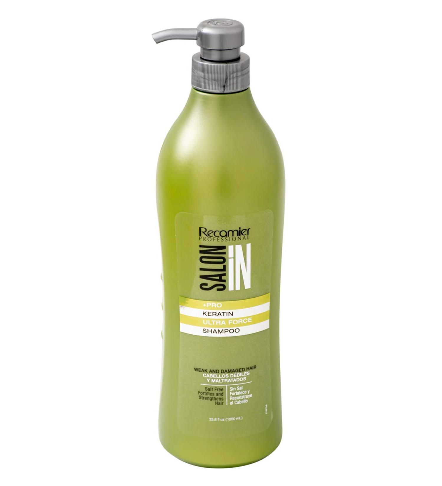 RECAMIER 34332 Salon Professional Volumizing Shampoo for Damaged Hair | Keratin & Argan Oil Infused | Salt Free | No Dandruff | Hair Thickening & Strengthening | 33.8 Fl Oz - Buy Online on GoSupps.com