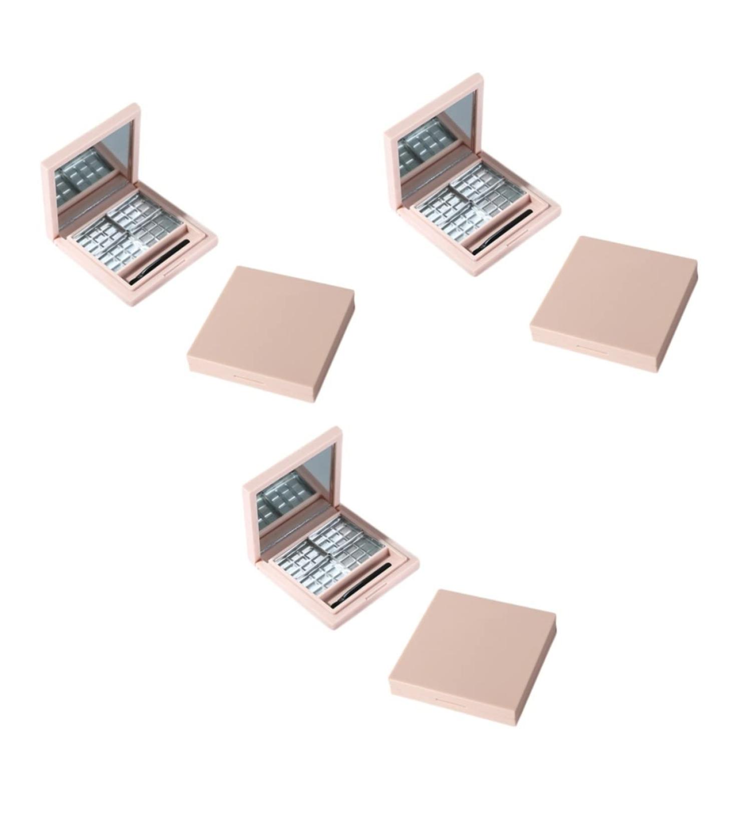 Angoily 6 Pcs Lip Balm Lotus Tealight Candle Holder Empty Eye Shadow Pallet Eye Shadow Box Square Platen 1 count (Pack of 1) Pinkx3pcs - Buy Online on GoSupps.com