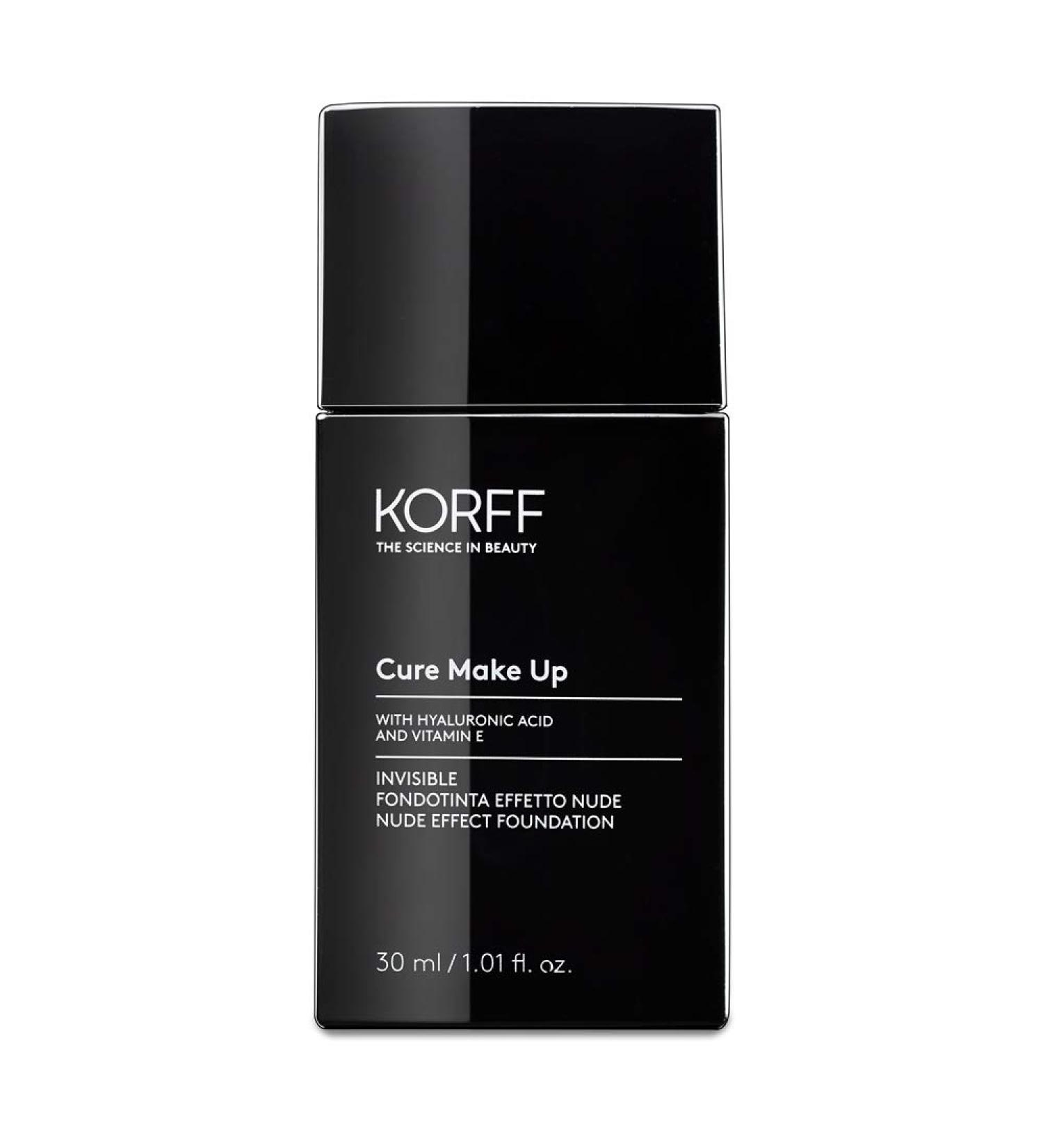 Korff Invisible liquid makeup nude effect medium to low coverage modular light and silky texture enriched with hyaluronic acid 02 30 ml - Buy Online on GoSupps.com