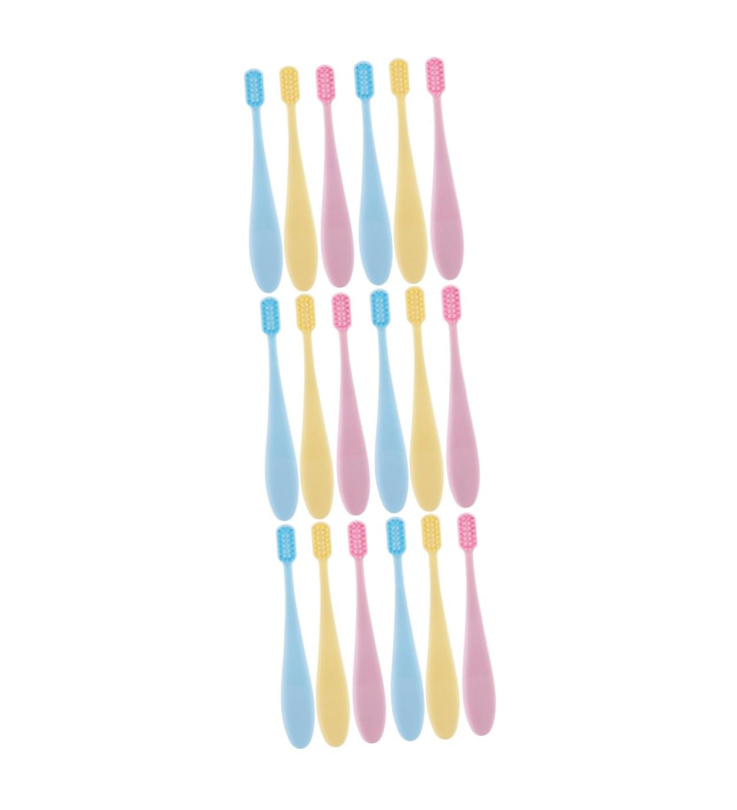 Minkissy 18-Part Infant Toothbrush Set | Soft Fur Children's Cleaning Brushes & Travel Tongue Scraper in Earth Colors - Buy Online on GoSupps.com