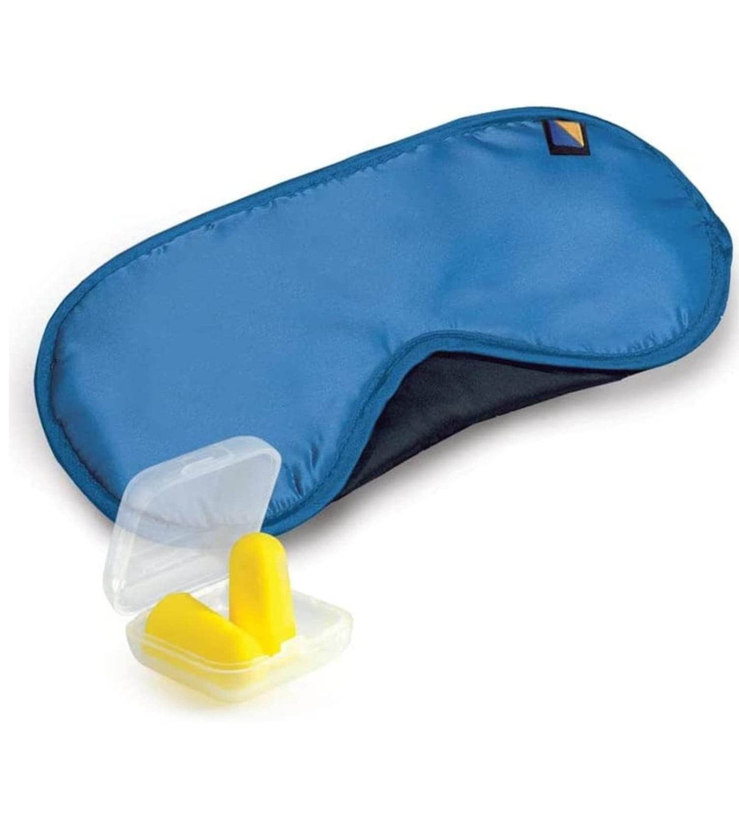 TRAVEL BLUE Luxury set with ear plugs Travel Eye Mask Gently Padded For Extra Comfort With Elastic Strap Easy Release Sleep Solutions for Nap Relaxation Meditation Eye Mask for Games Surprises Daytime Nighttime - 451 - Buy Online on GoSupps.com