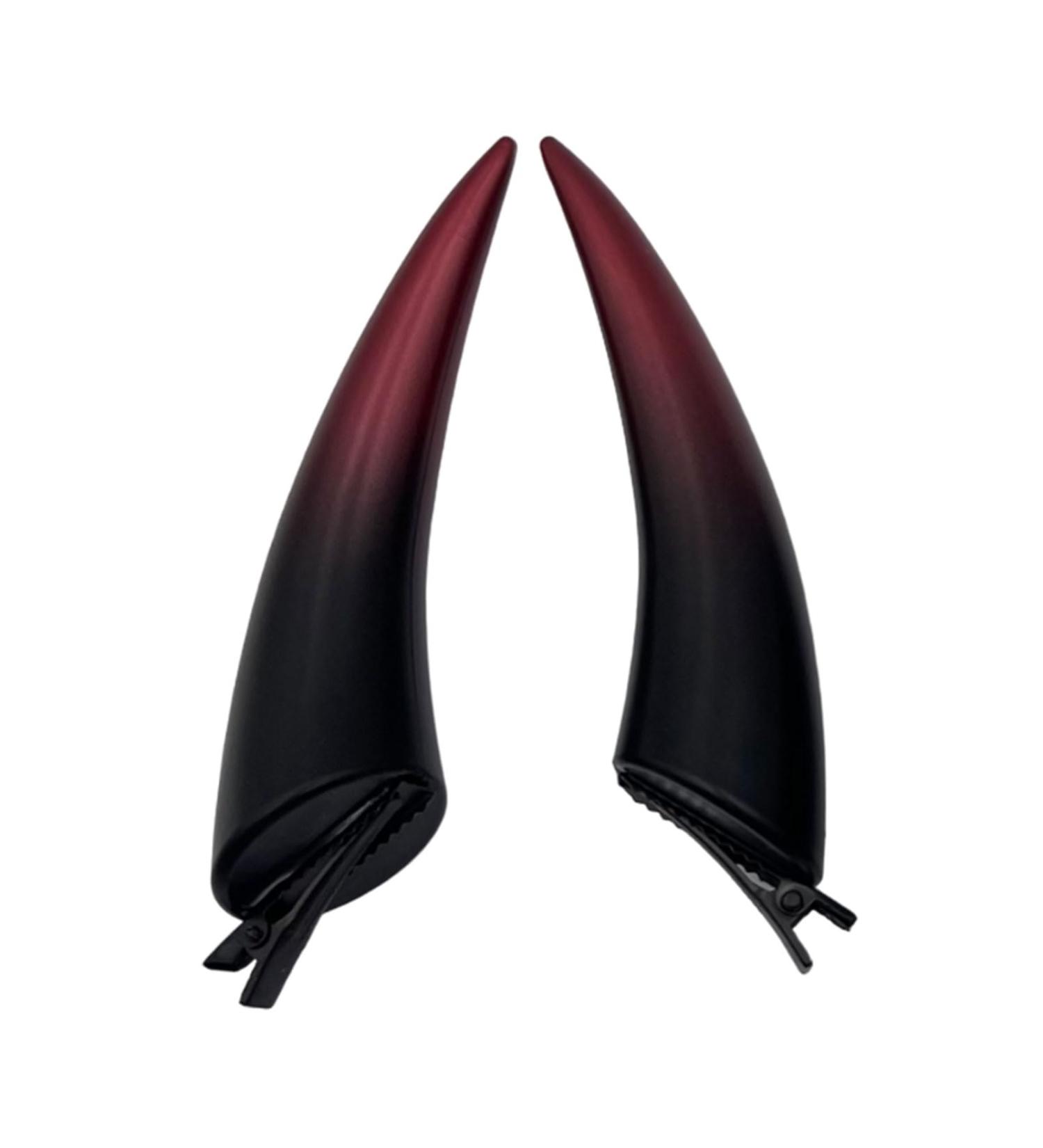 2pcs Halloweens Devil Horn Ear Hair Clip Hairpin Women Hair Barrettes Cosplays Hair Accessories For Party Costume Props Red - Buy Online on GoSupps.com