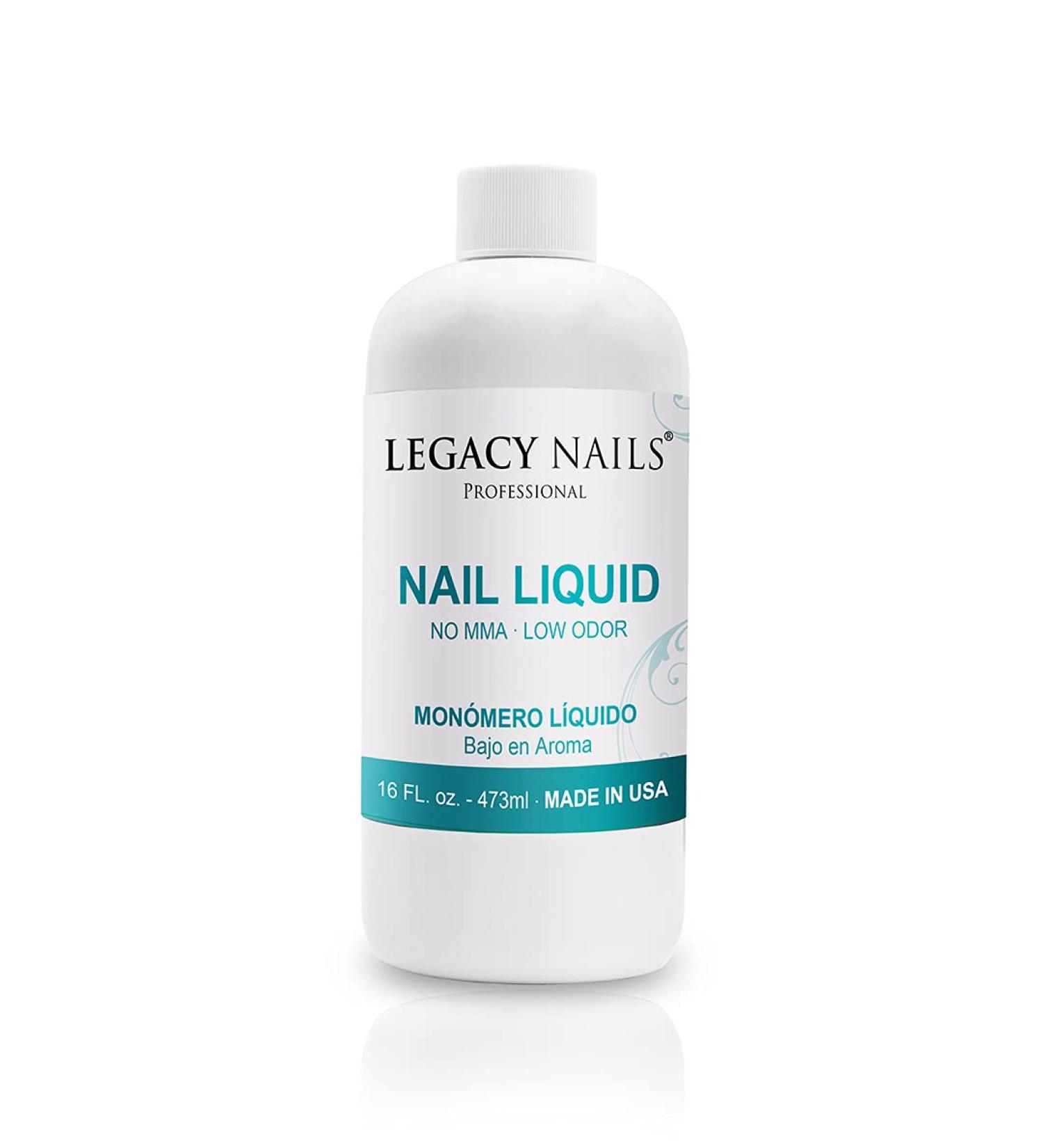 Legacy Nails Professional 16 oz Nail Sculpting Liquid Monomer - Color Stabilizer EMA Acrylic Monomer for Nail Extensions - Non-Yellow Formula - 16 Fl Oz - Buy Online on GoSupps.com