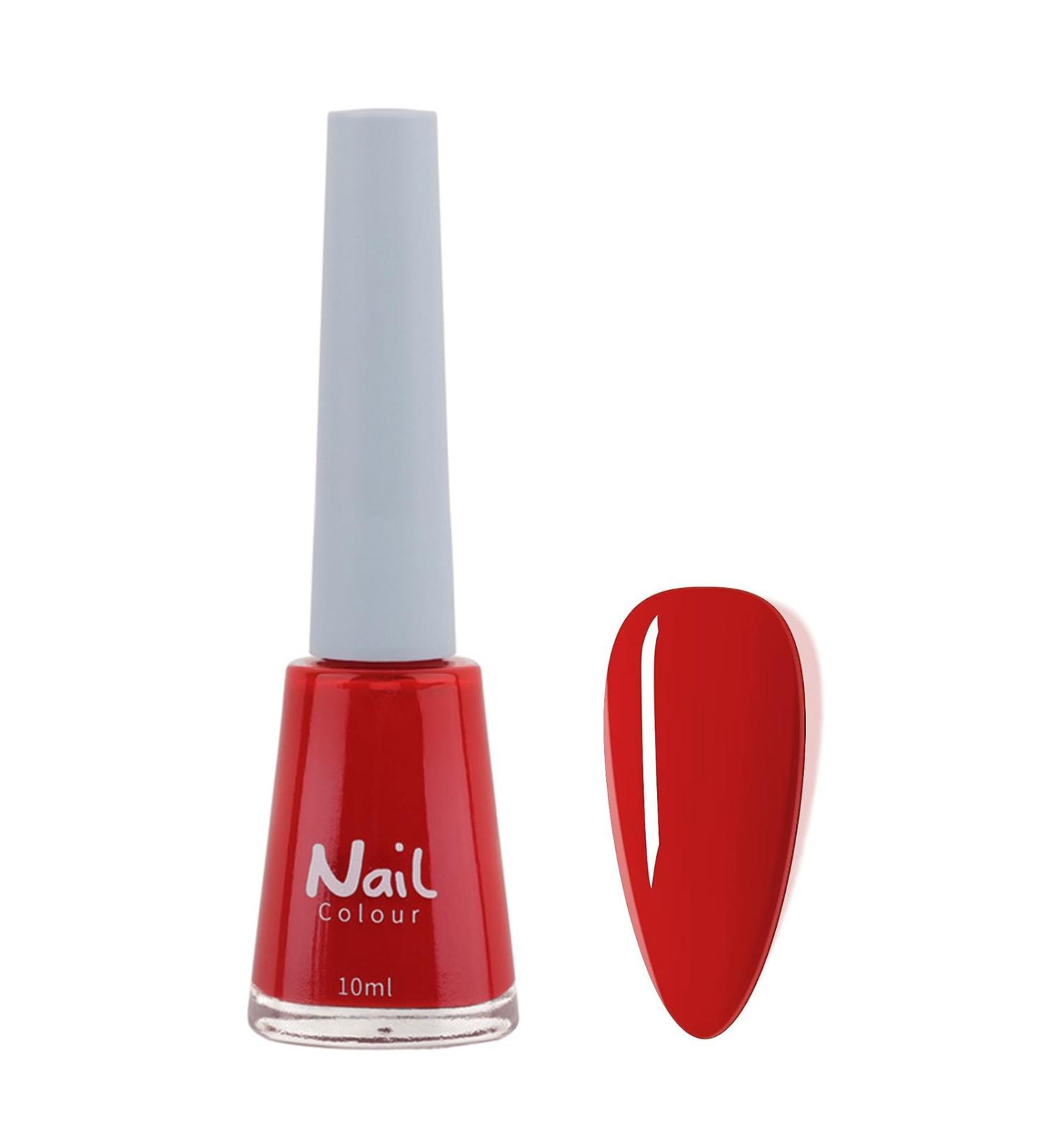Red Nail Polish Quick Dry Nail Polish Long Lasting Nail Varnish Non-Toxic Water Based Formula Gel Nail Polish for Women Girls DIY Nail Art - No Need Baking (Red) #15 - Buy Online on GoSupps.com