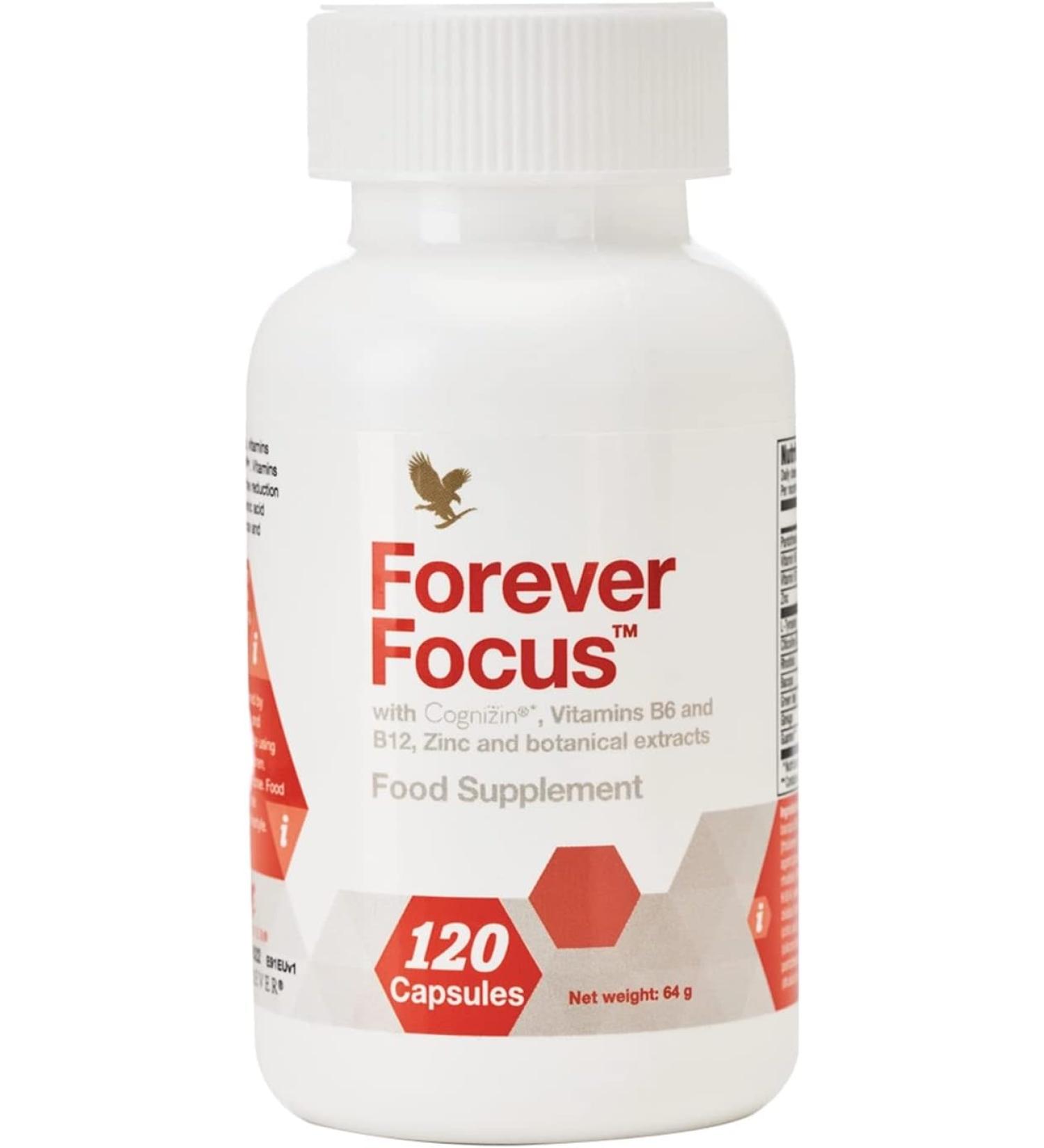 Forever Living Forever Focus - Enhance Mental Clarity and Cognitive Health with Cognizin Focus Supplement - 120 Capsules