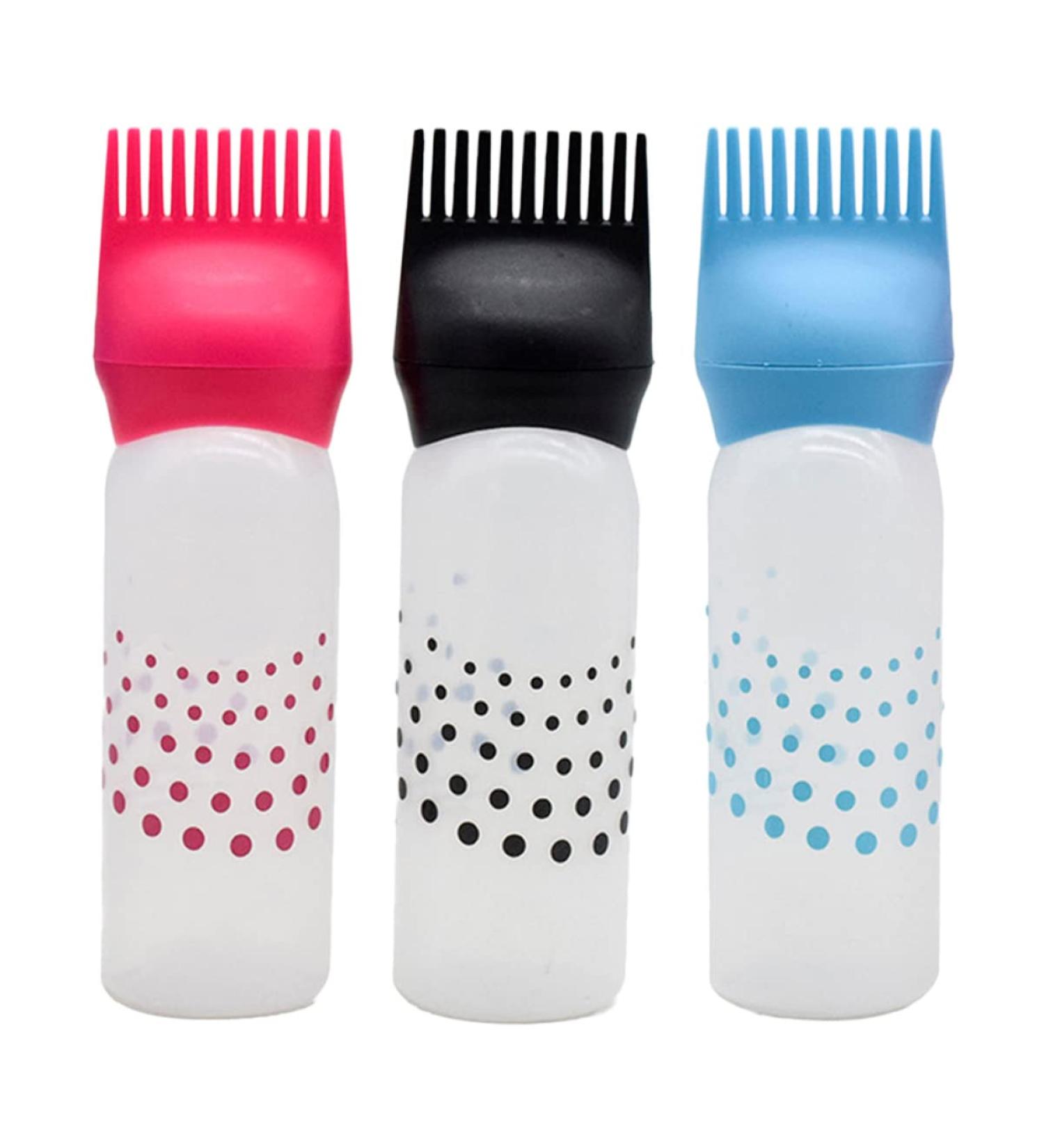 PACKOVE 3 Pi ces Bouteilles de Capillaire avec Peigne Contenants R utilisables pour Shampooing et Coloration pour Salons et Coiffeurs Bleu Rouge Noir - Buy Online on GoSupps.com