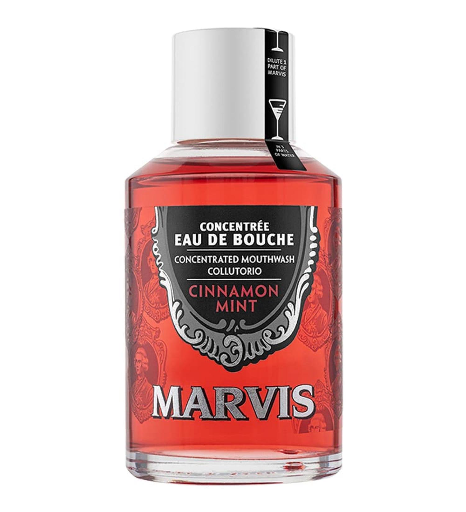 Buy Marvis Cinnamon Mint Mouthwash Concentrate 120ml - Refreshing Aroma & Long-Lasting Freshness - International Shipping Available - Buy Online on GoSupps.com