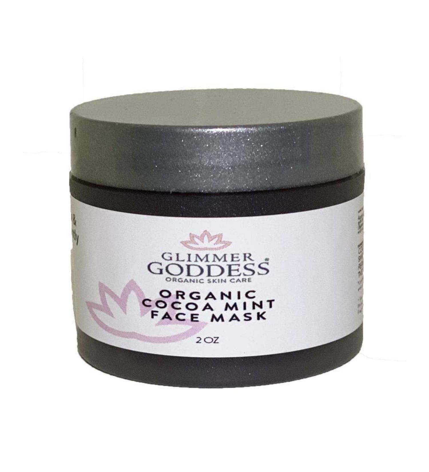 GLIMMER GODDESS Organic Face Mask - Exfoliate & Revitalize with Cocoa Peppermint - 2 oz | International Shipping Available - Buy Online on GoSupps.com