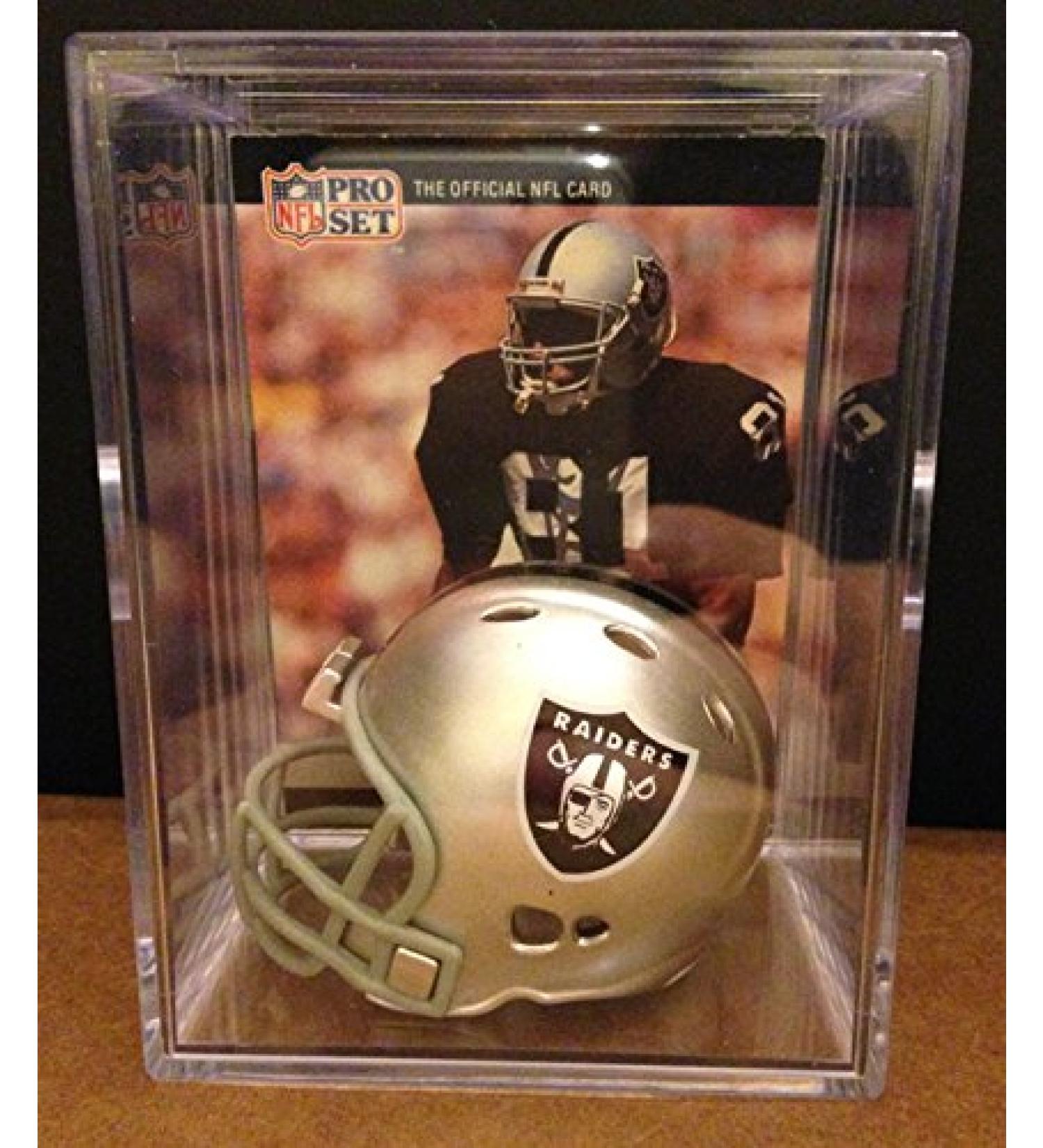 L.A. Raiders NFL Helmet Shadowbox w/Tim Brown card