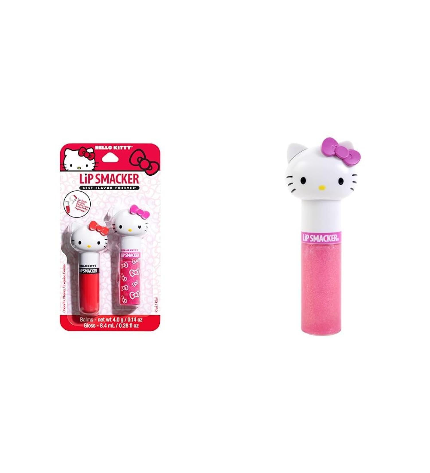 Lip Smacker Hello Kitty Lip Balm Duo - Cheerful Cherry & Kiwi Flavors Moisturizing with Smooth Shine - Buy Online on GoSupps.com