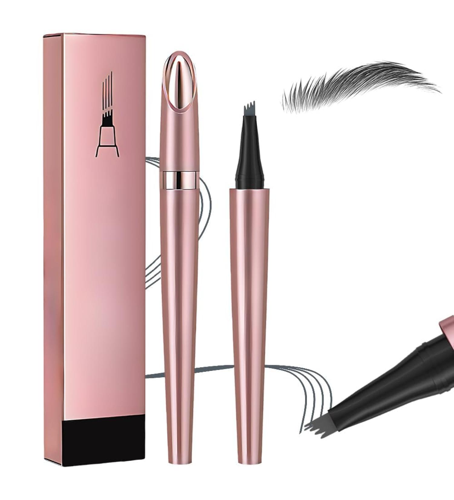 Microblading Eyebrow Pen 2024 New 3D Waterproof Microblading Eyebrow Pencil 4-Tip Waterproof Eyebrow Pen Natural Makeup Long-Lasting Fine Stroke Magic Eyebrow Pencil (Gray) - Buy Online on GoSupps.com