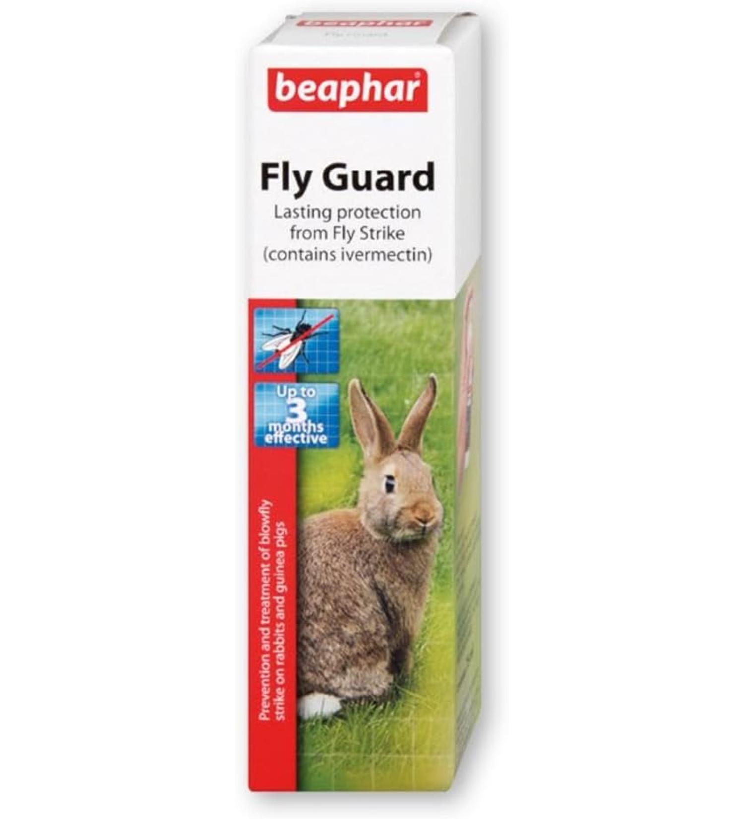 Beaphar - Fly Guard for Small Animals - Vet-Strength Treatment Against Blow Fly Strikes - For Rabbits & Guinea Pigs - 75 ml Spray 
