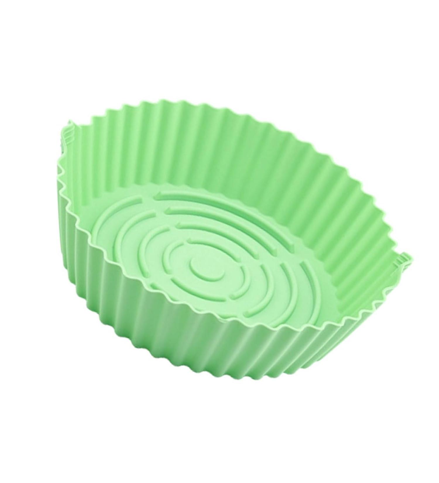 Zerodeko Air Fryer Pan Baking Pans Air Fryers Airfryer Oven Baking Non Pot Washable Air Fryer Liner Lining Green 19X19X6CM - Buy Online on GoSupps.com