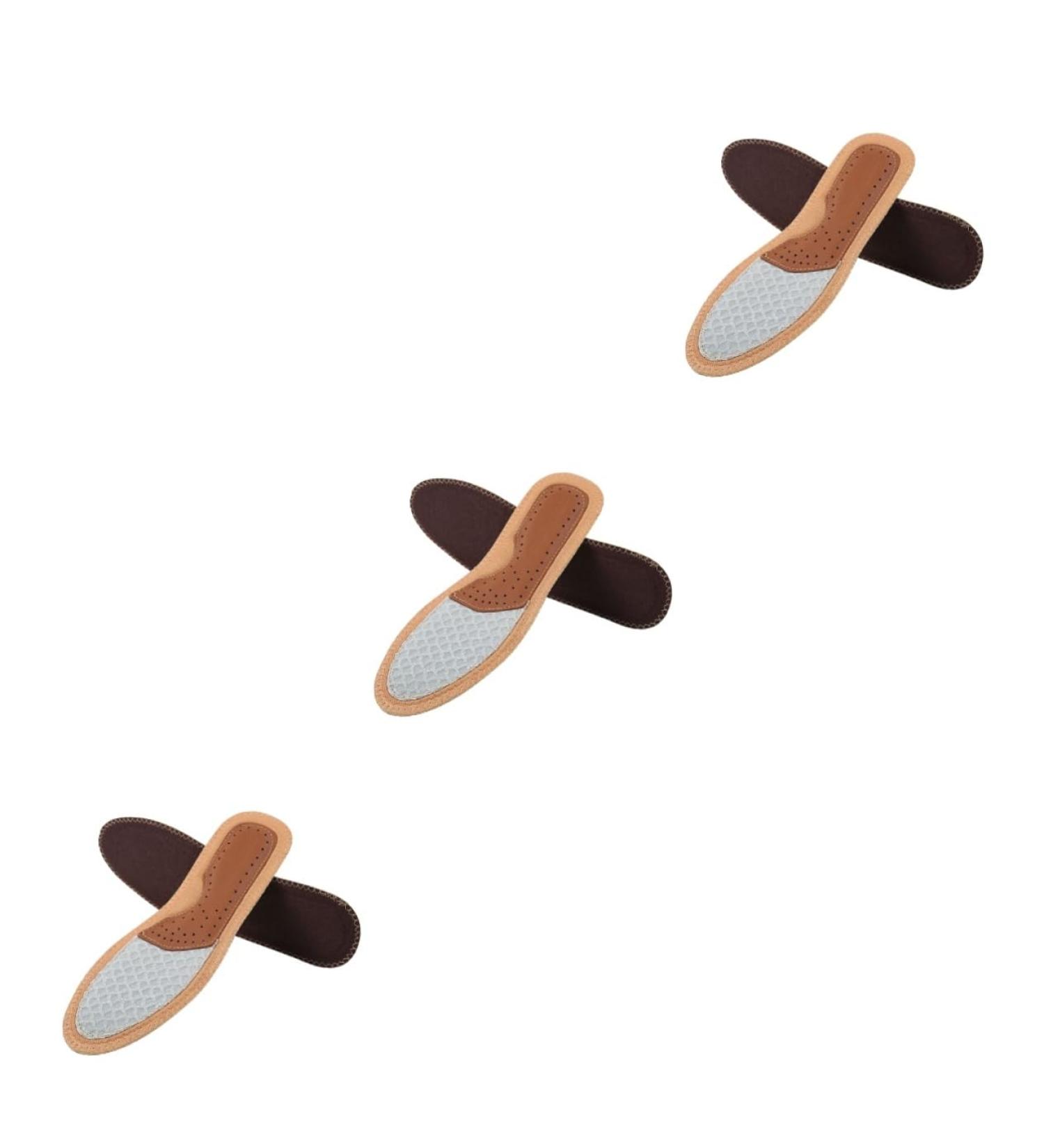 Mobestech Plantar Insoles - 3 Pairs Non-Slip Cowhide Inserts for Sports & Everyday Shoes - Comfort & Care - Buy Online on GoSupps.com