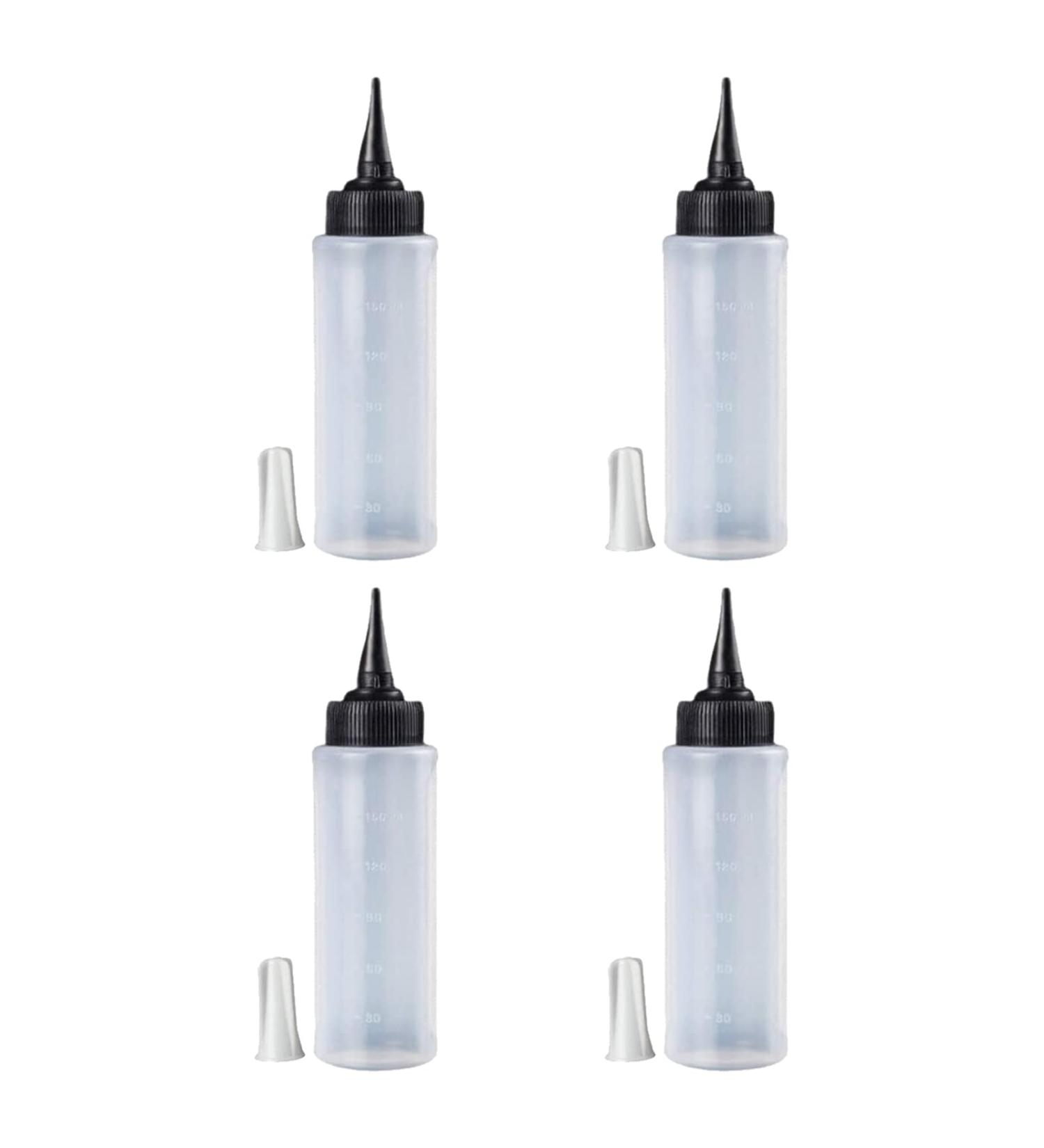 ChogHHzhee 4 Pcs 150ml Plastic Squeeze Bottles Salon Hair Color Measuring Applicator Bottle Scale Hairdressing Tool for Salon Home Barber - Buy Online on GoSupps.com