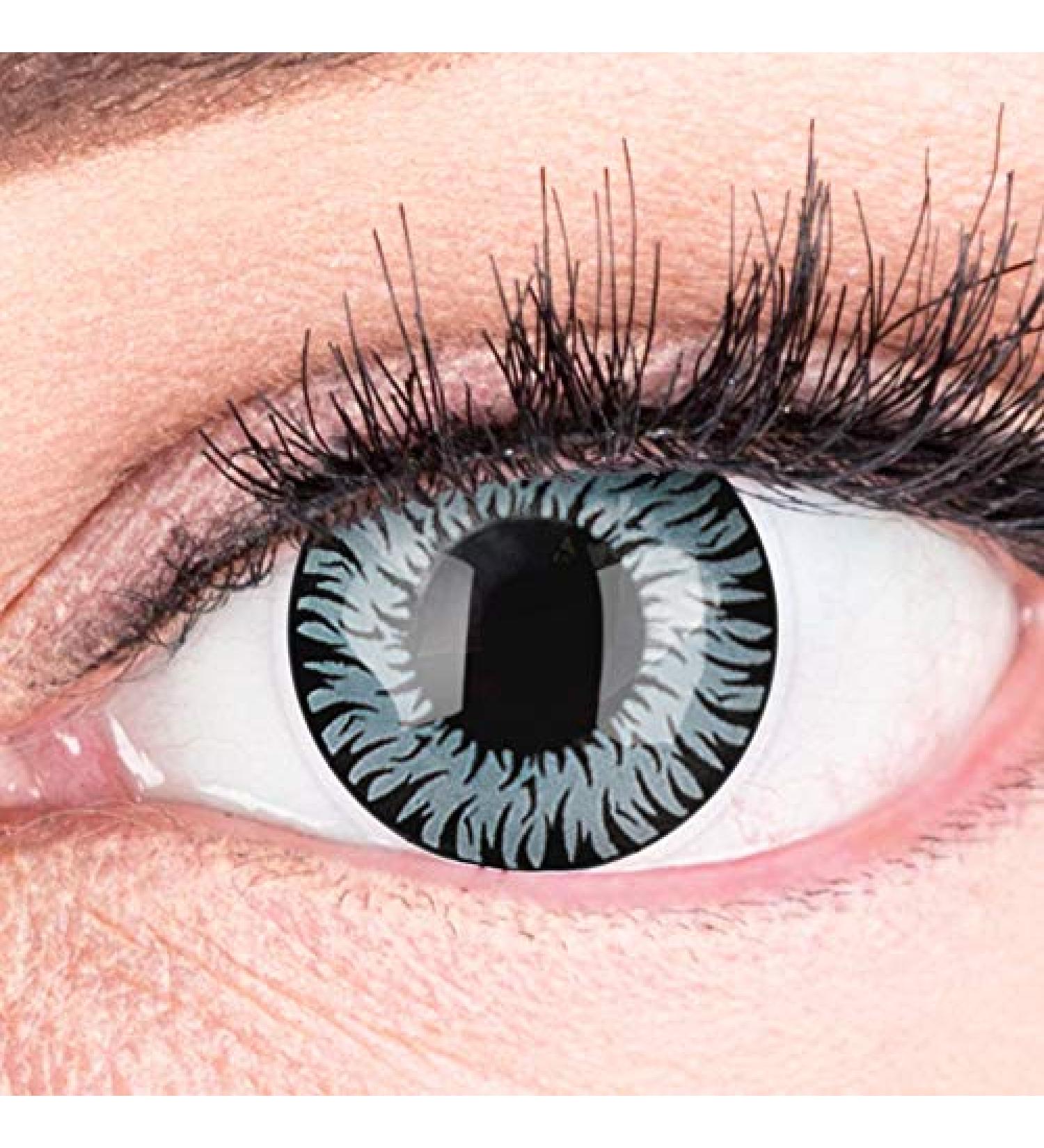 Buy Anime Werewolf Gray Circle Lenses | Strongly Opaque Colored Contact Lenses for Cosplay & Halloween - Free Containers Included - Buy Online on GoSupps.com