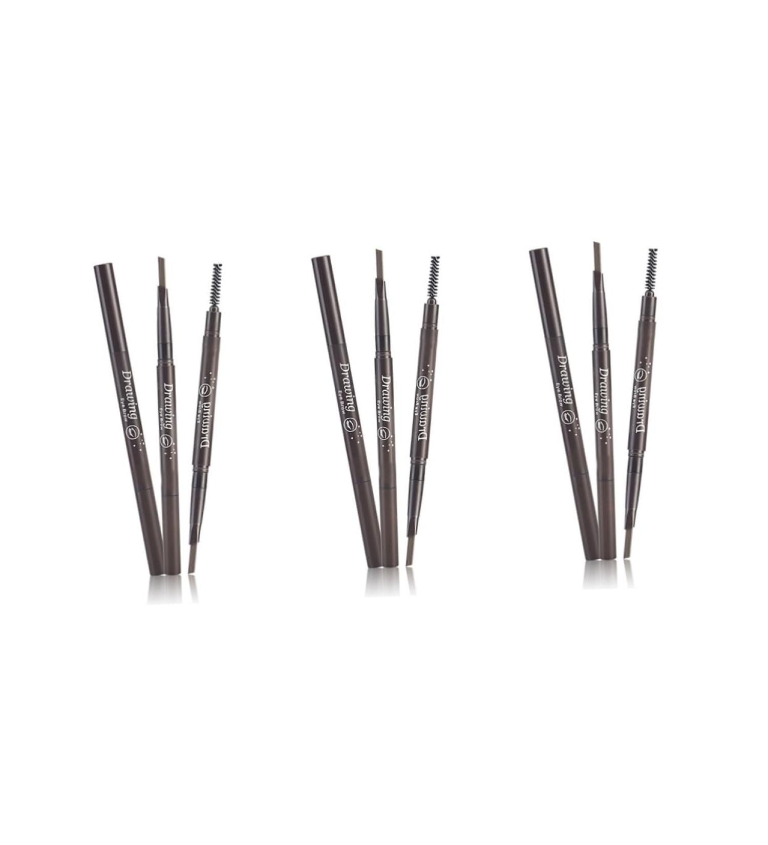 Ipetboom 3pcs 2 1 Eyebrow Pen Eye Brow Brush Eyebrow Pencils Eyebrow Brush Five Colors Filler 3d 1 count (Pack of 1) As Shownx3pcs - Buy Online on GoSupps.com