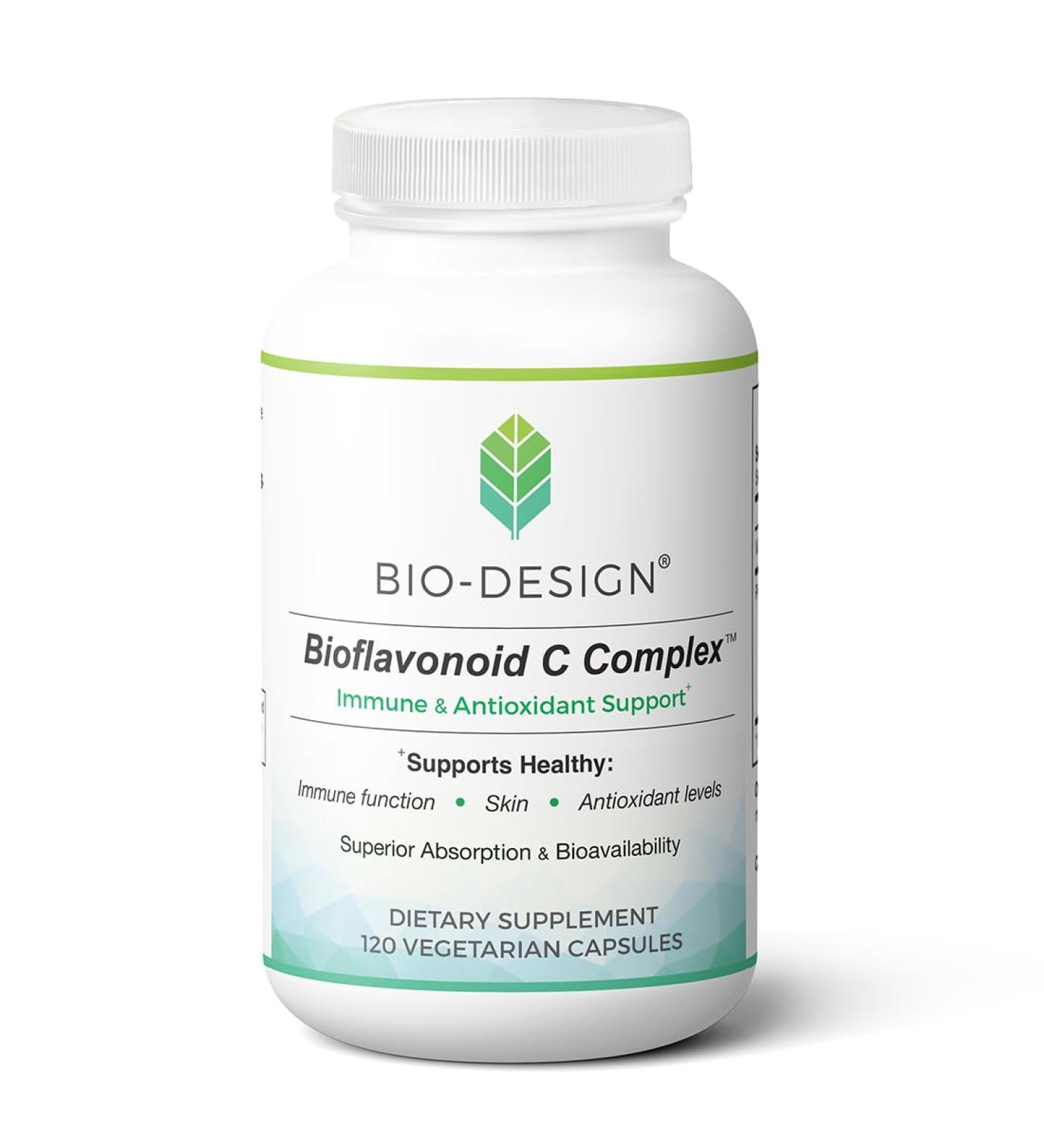 Bio-Design Bioflavonoid C Complex Immune & Antioxidant Support Supplement- Supports Healthy Immune Function Skin Antioxidant Levels with Superior Absorption & Bioavailability -120 Capsules - Buy Online on GoSupps.com