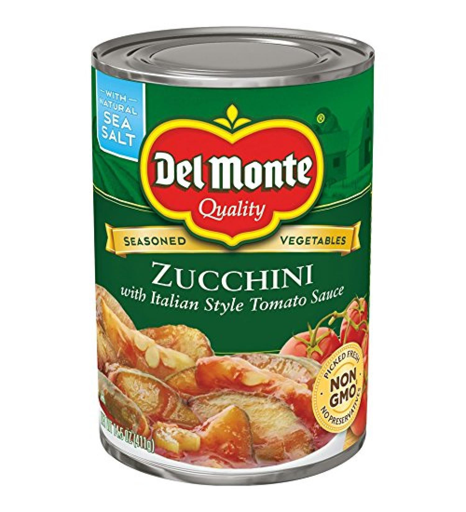 Del Monte Zucchini in Italian Style Tomato Sauce 14.5oz (Pack of 12) | Canned Seasoned Vegetables - Buy Online on GoSupps.com