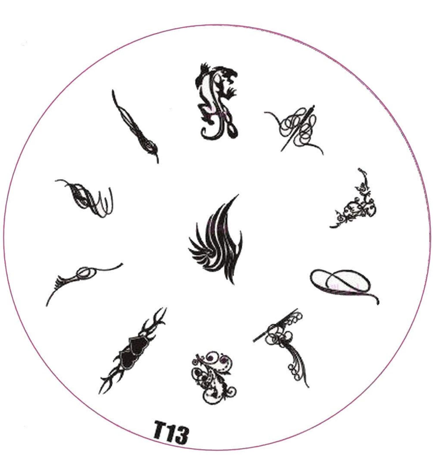 ++SPECIAL ITEM++ Stamping stencil T-series: T13 Panther Ornaments