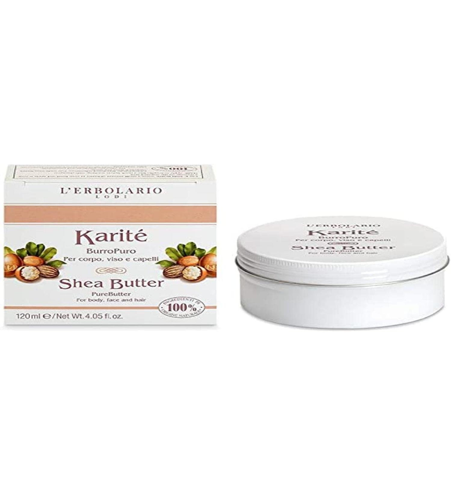 L'Erbolario Karit - Pure shea butter for body face and hair 120 ml