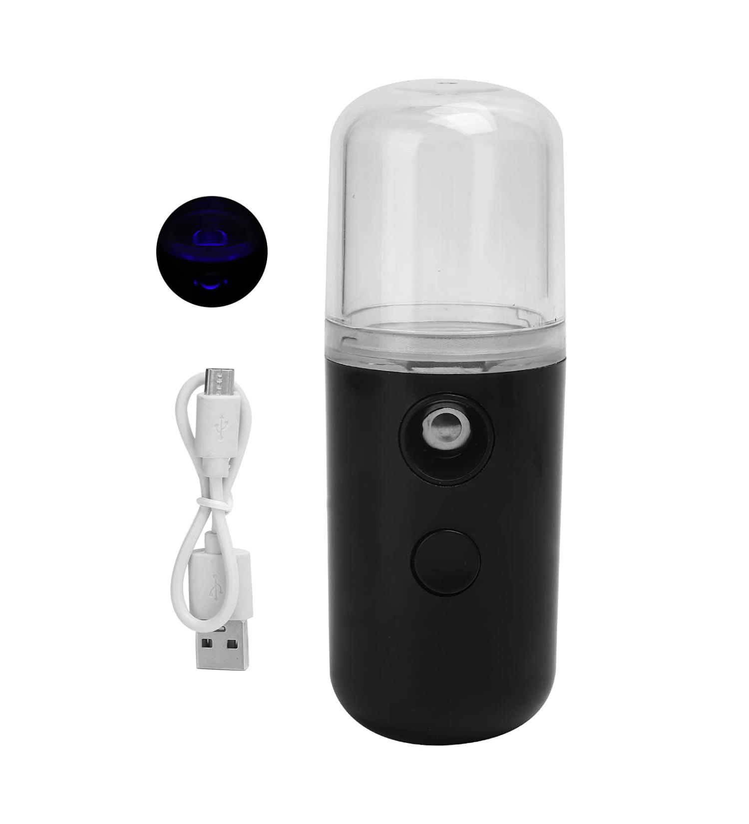 Face Mist Sprayer Rechargeable Moisturizing Hydrating Face Humidifier Sprayer for Anywhere Travel (Black) - Buy Online on GoSupps.com