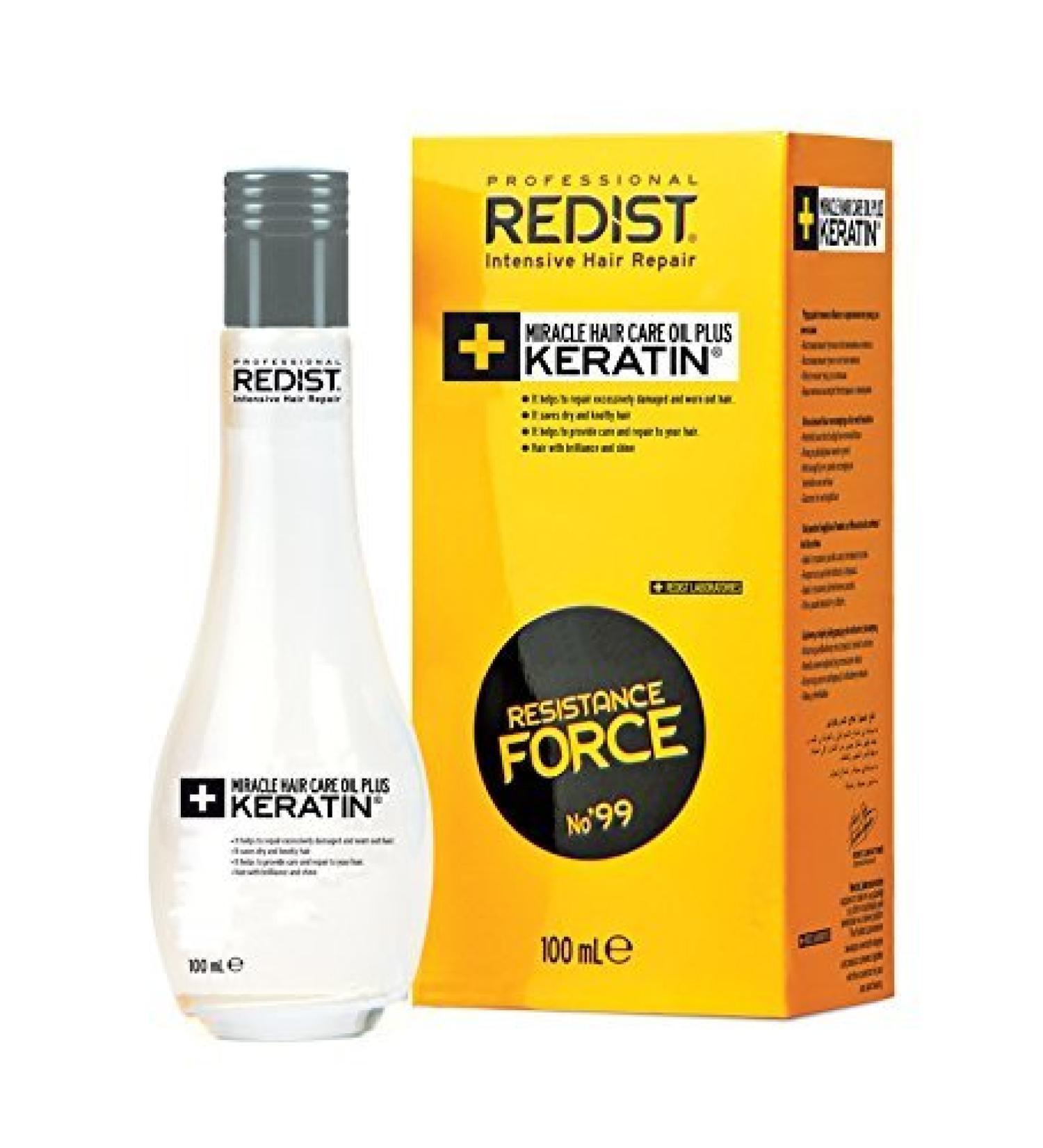 Redist keratin hair oil 3x100ml for anti-frizz treatment of dry brunema & streaked hair i hair care keratin hair treatment I keratin hair oil treatment |Gloss & smoothness |Eyelash