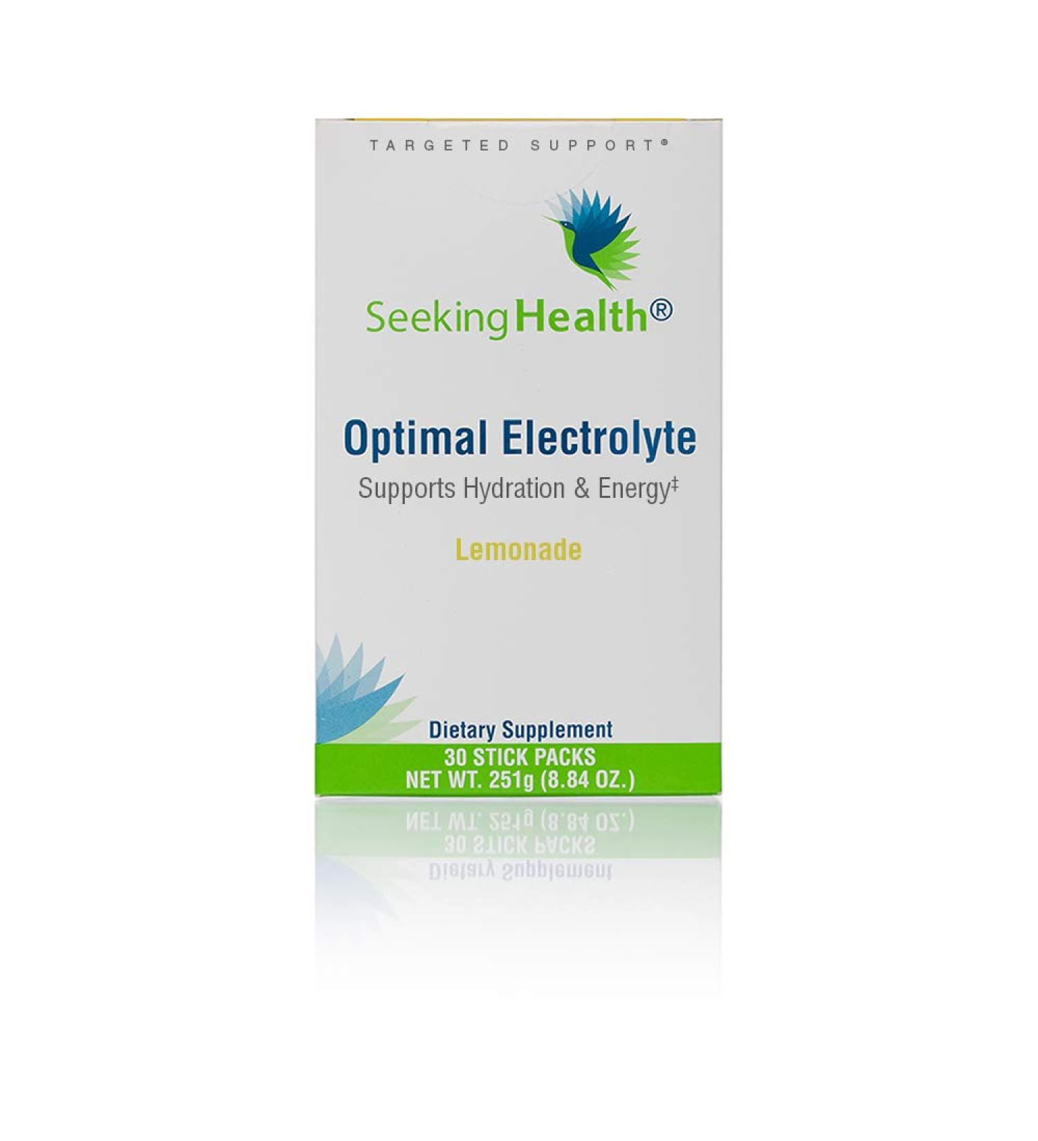 Optimal Electrolyte Lemonade - 30 Stick Packs | Seeking Health | Hydration Boost - Buy Online on GoSupps.com