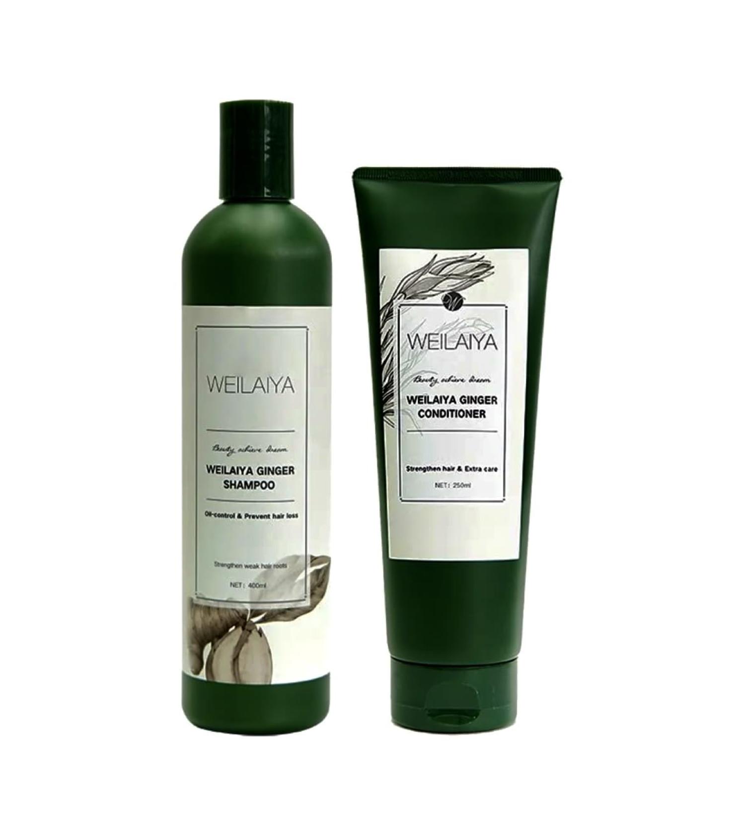 Weilaiya Ginger Prevent Hair Loss Shampoo & Conditioner Set - 400mL & 250mL | International Shipping Available - Buy Online on GoSupps.com
