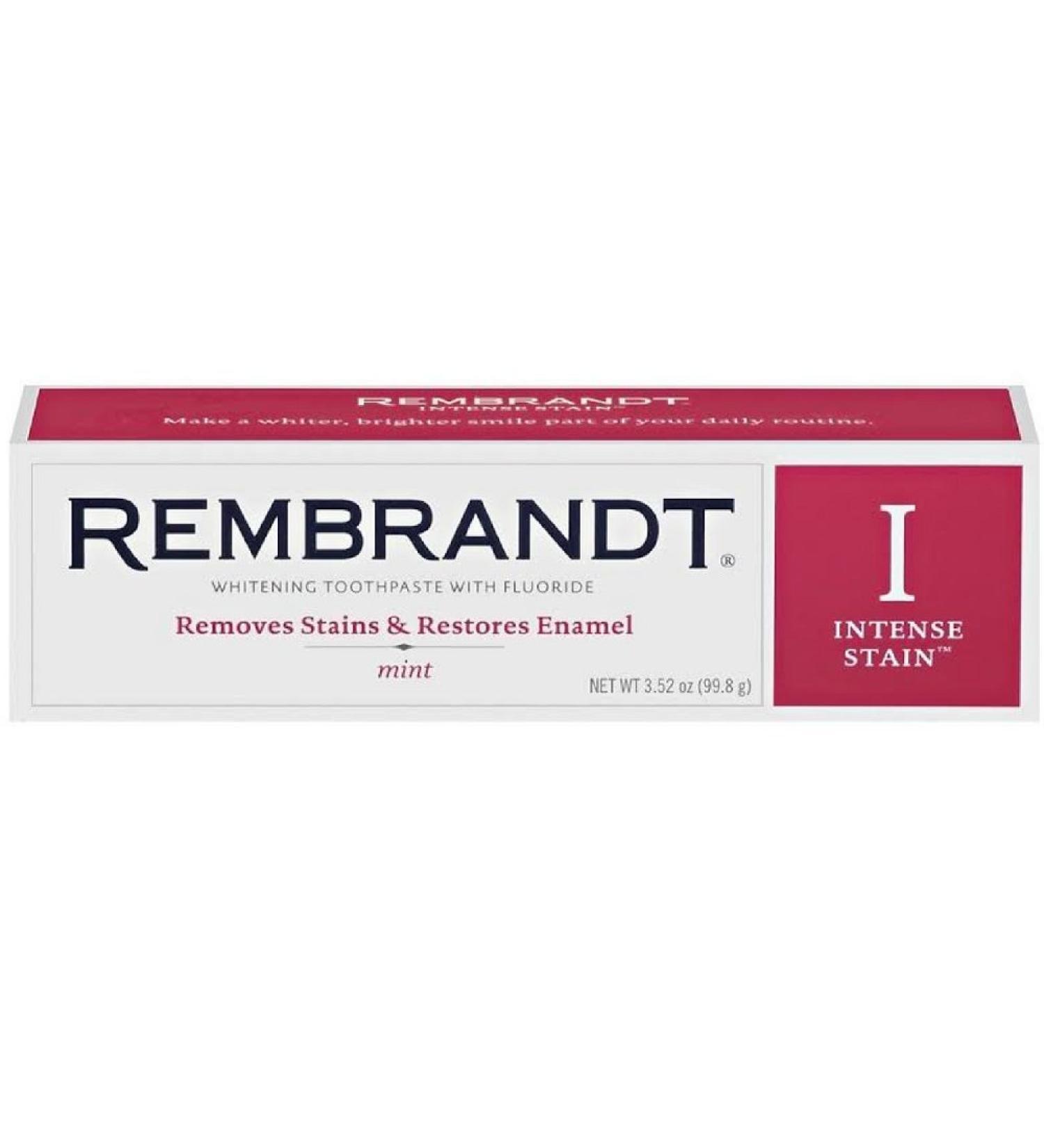 Rembrandt Whitening Toothpaste Intense Stain 3 oz (Pack of 6)
