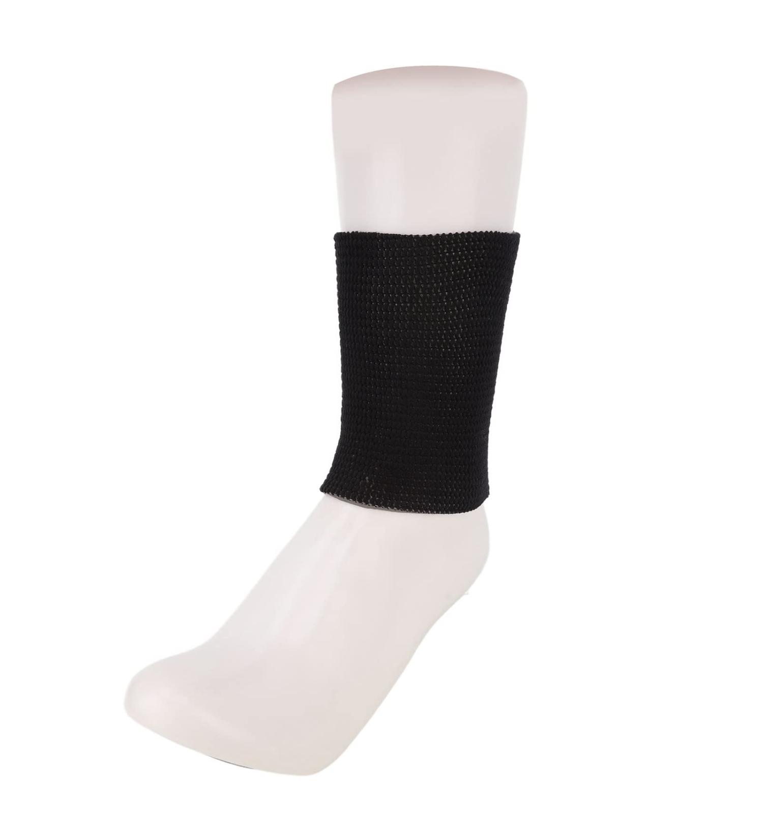 Buy Compression Ankle Support Sleeve | Elastic Ankle Brace for Athletes Dancers & Workers - Breathable Fabric (Black) - International Shipping Available - Buy Online on GoSupps.com