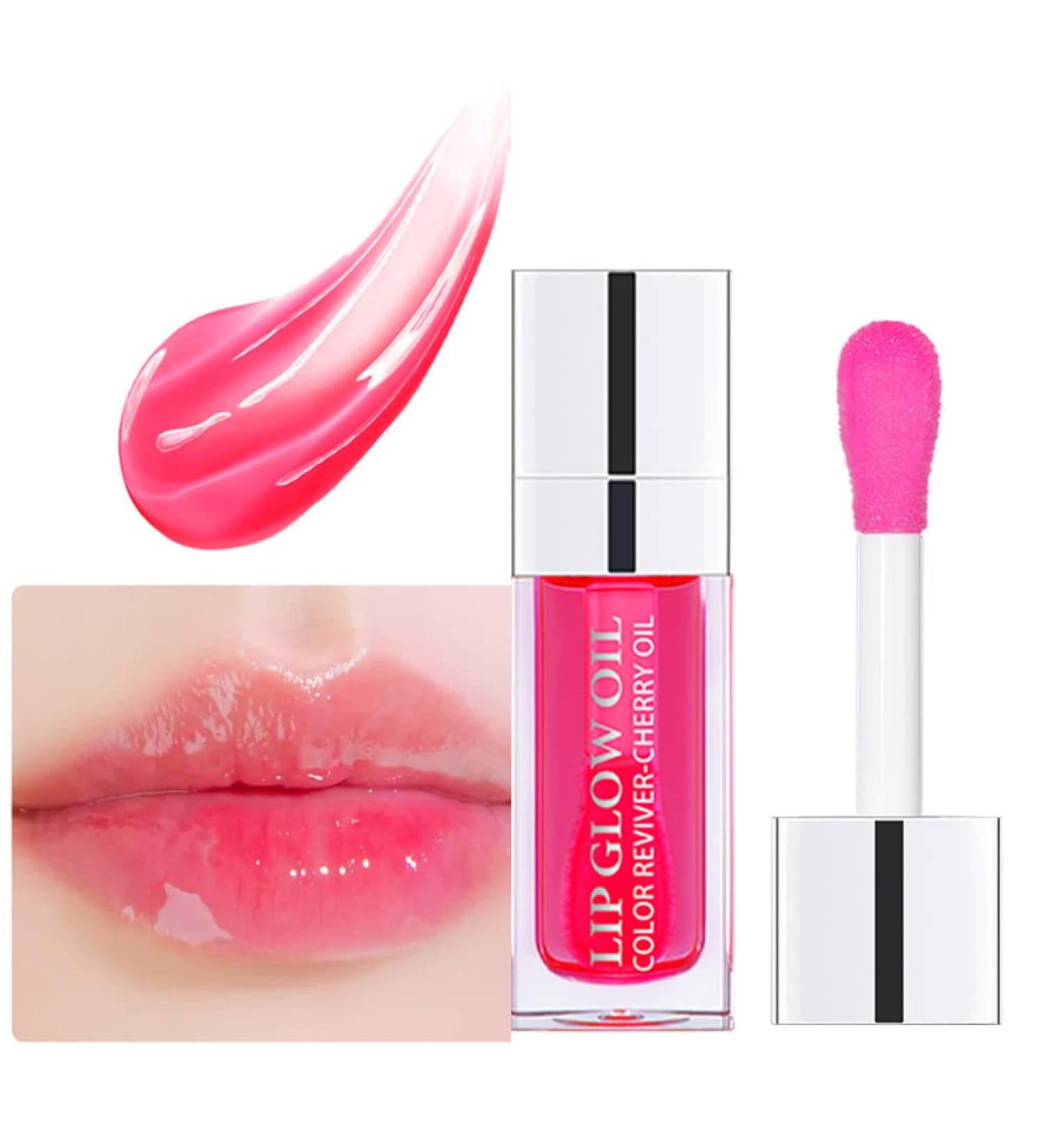 GL-Turelifes Cherry Plumping Lip Gloss Oil - Hydrating Tinted Balm for Nourished Lips - Buy Online on GoSupps.com