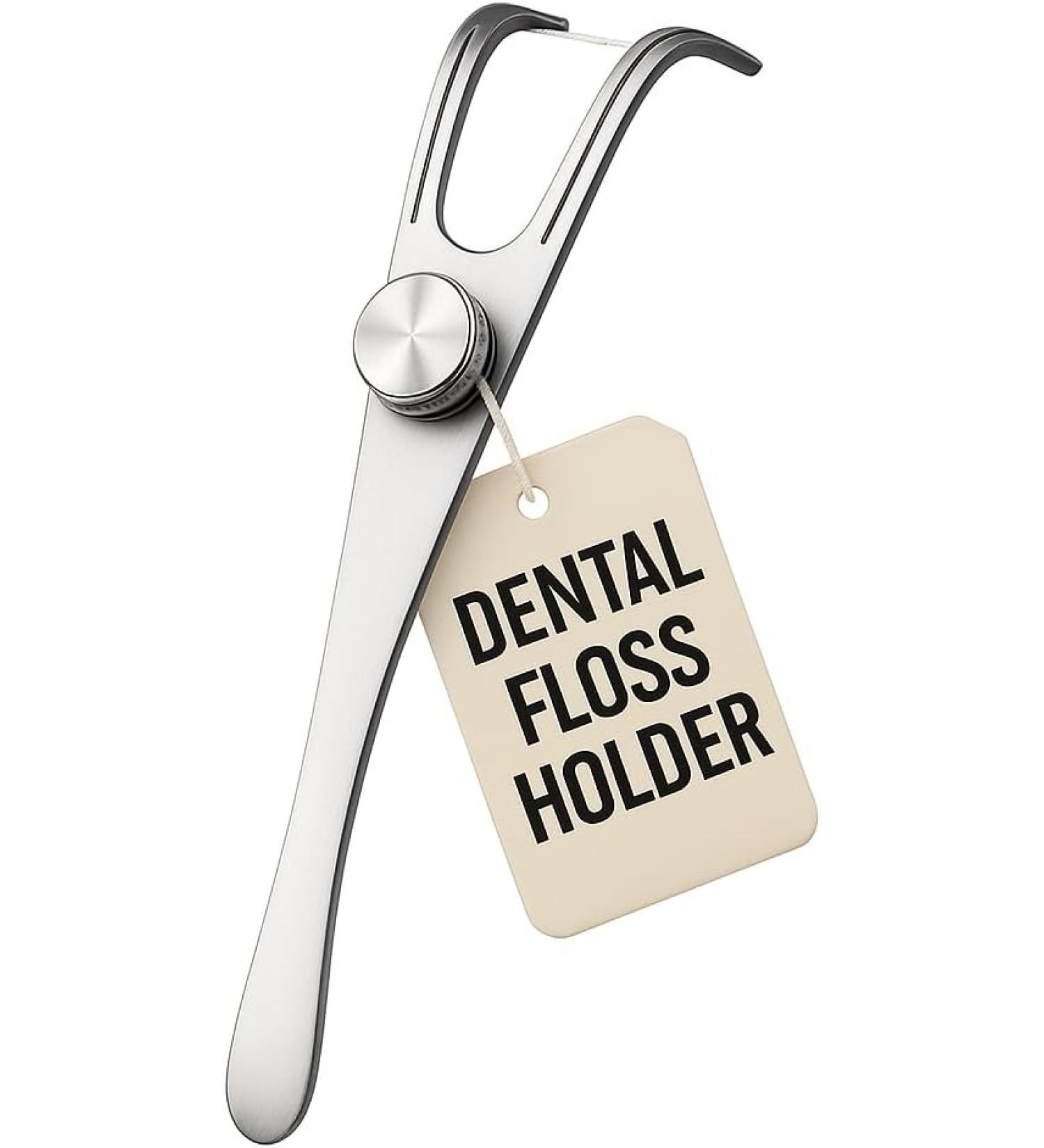 Refillable Clean Dental Flosser Handle - Stainless Steel Reusable Floss Pick 2.0 for Optimal Oral Care - Buy Online on GoSupps.com
