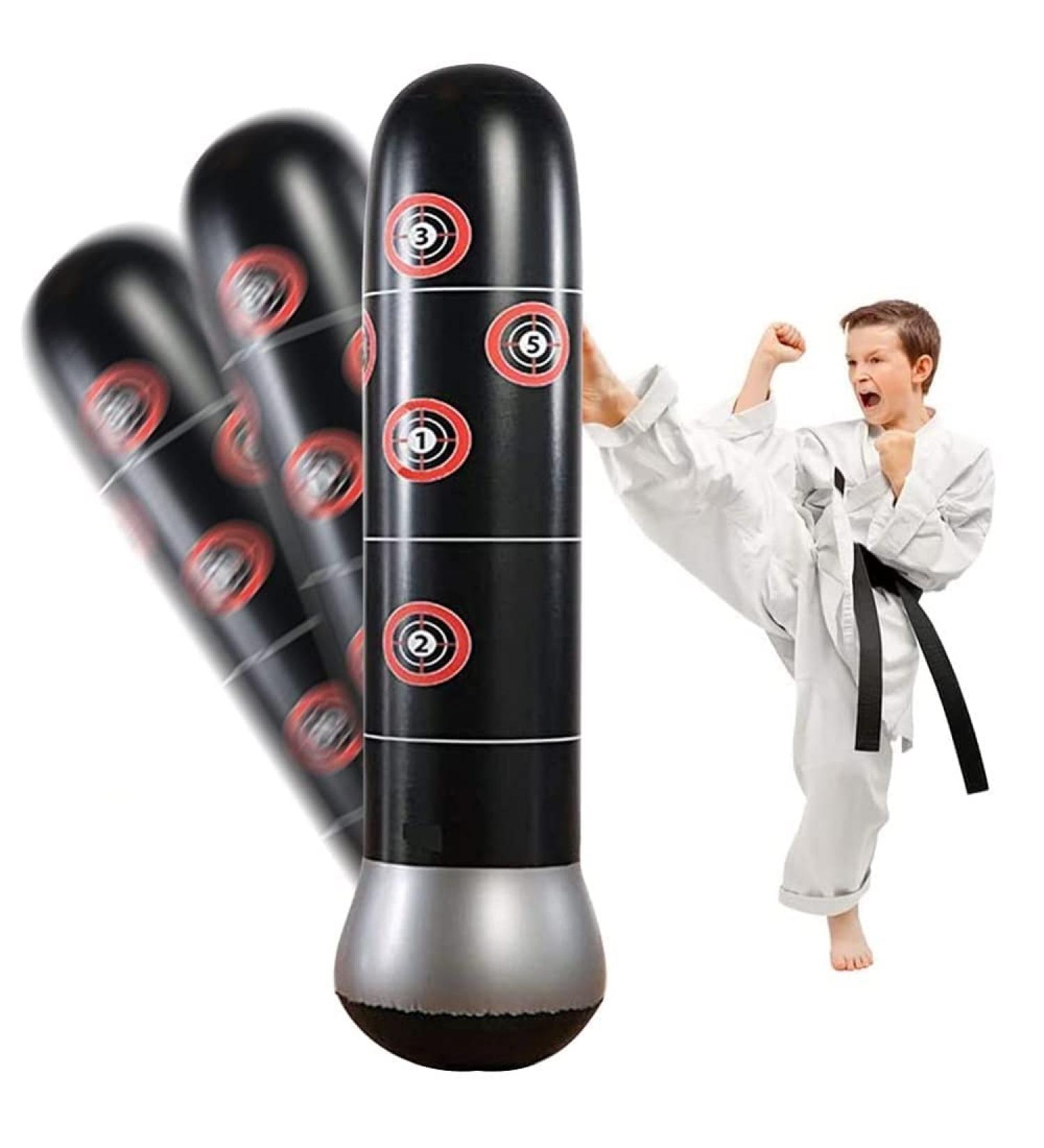YAVOCOS Inflatable Heavy Punching Bag - Free-Standing Tumbler Training Bag | Pedal Pump Included | Style3 - Buy Online on GoSupps.com