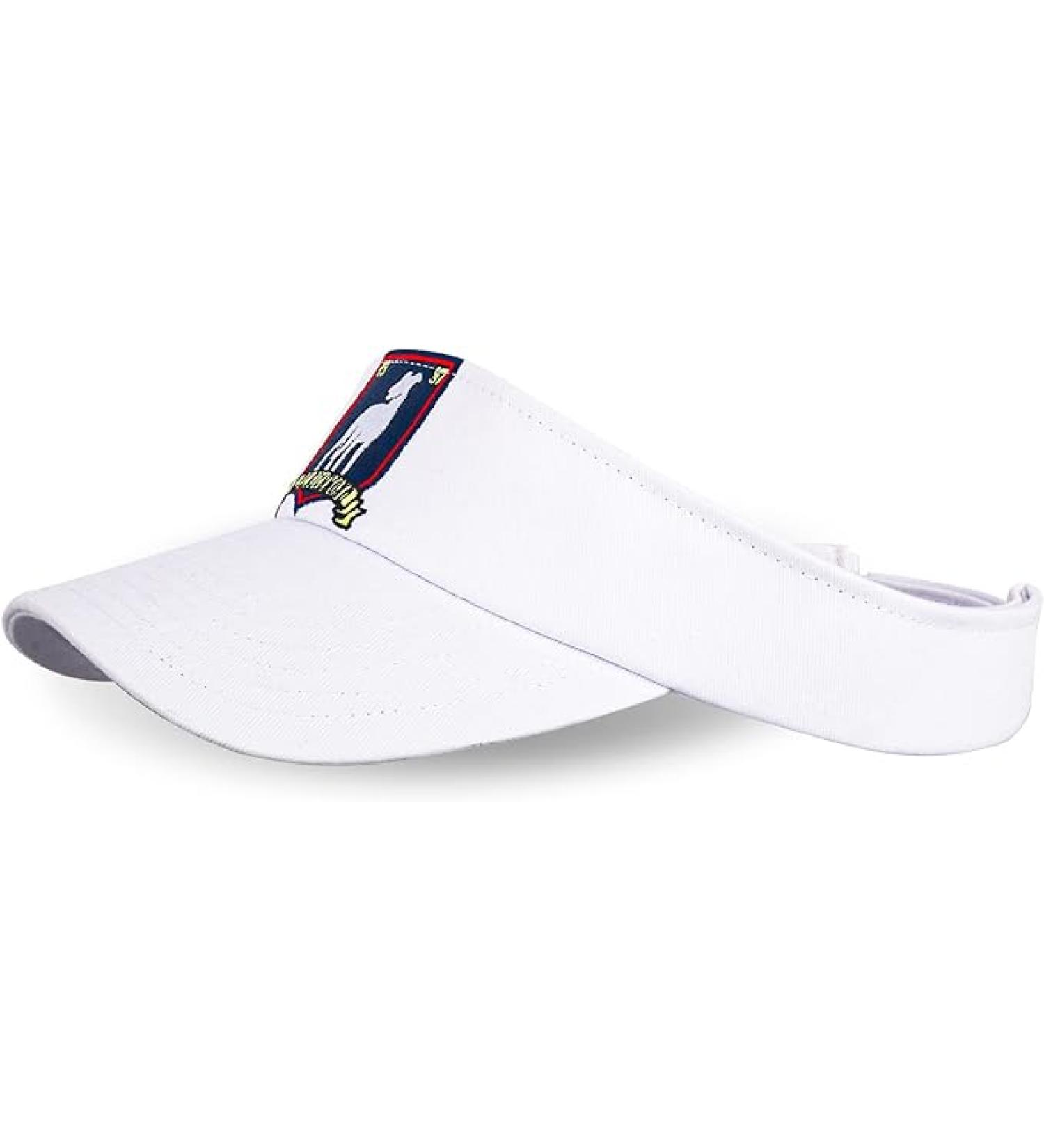 White Arched Sun Visor Hat - Adult Team Coach Cap | [Brand Name] - Buy Online on GoSupps.com