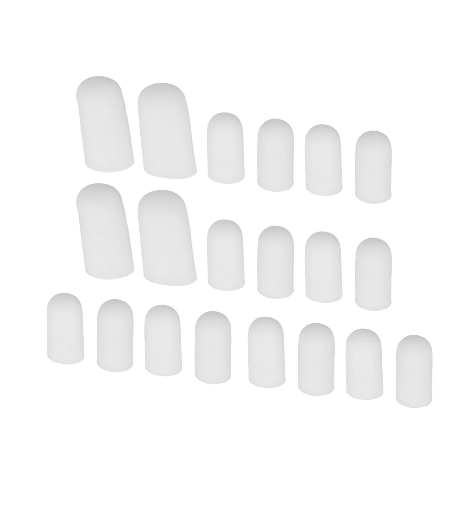 Silicone Toe Caps - 10 Pairs | Adjustable & Reusable | Pain Relief for Ingrown Toenail, Callus & Corns | Ideal for Sports Activities - Buy Online on GoSupps.com