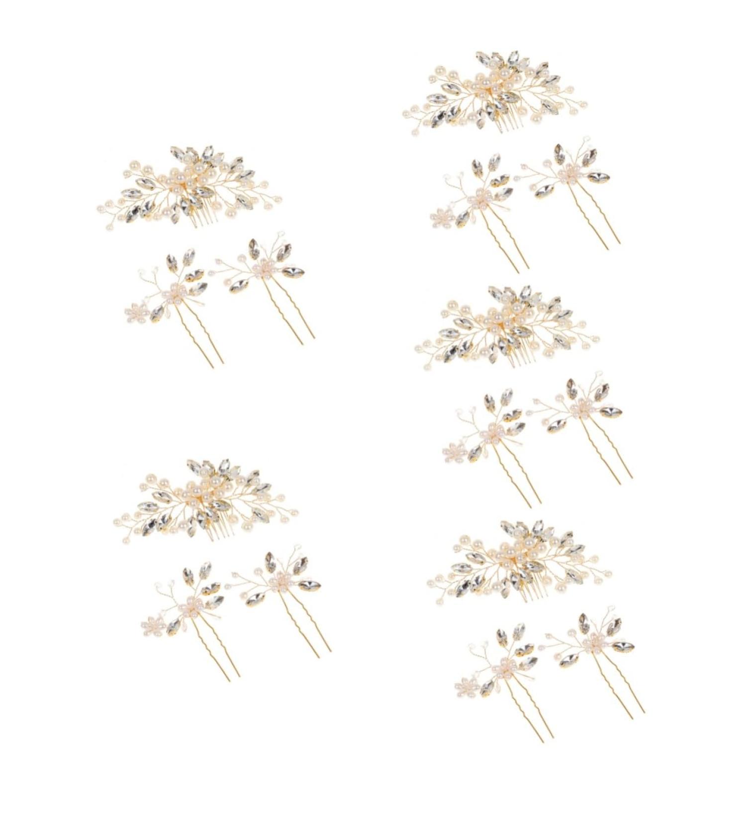 minkissy 5 Sets Hairpin Wedding Ceremony Decorations Pearl Hair Accessories Bridal Hair Clip Bridal Hair Combs Decorative Headpiece Decorative Hair Combs Wedding Hair Decor Accessory Bride - Buy Online on GoSupps.com