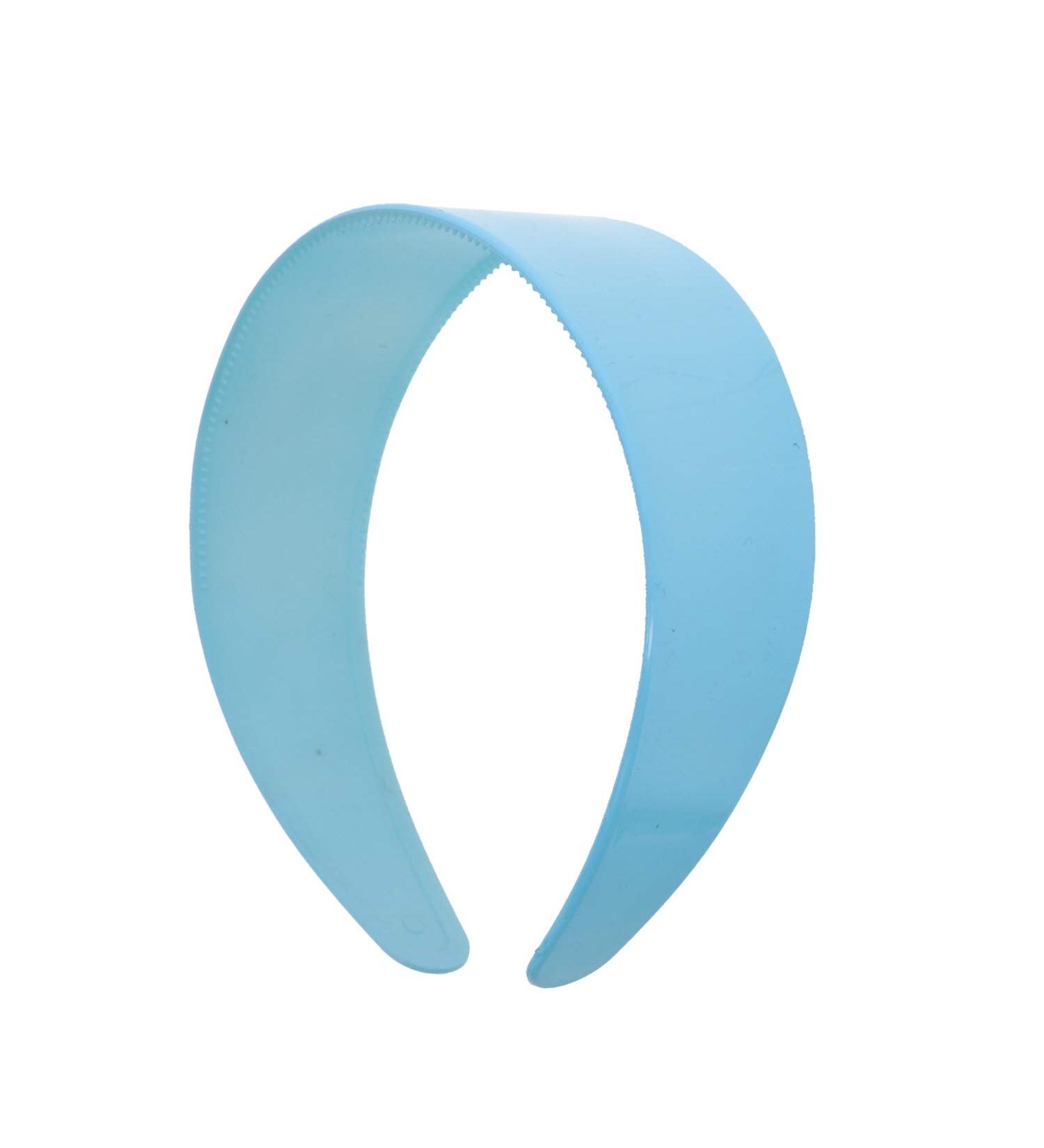 Motique Accessories Light Blue 2 Inch Hard Plastic Headband with Teeth