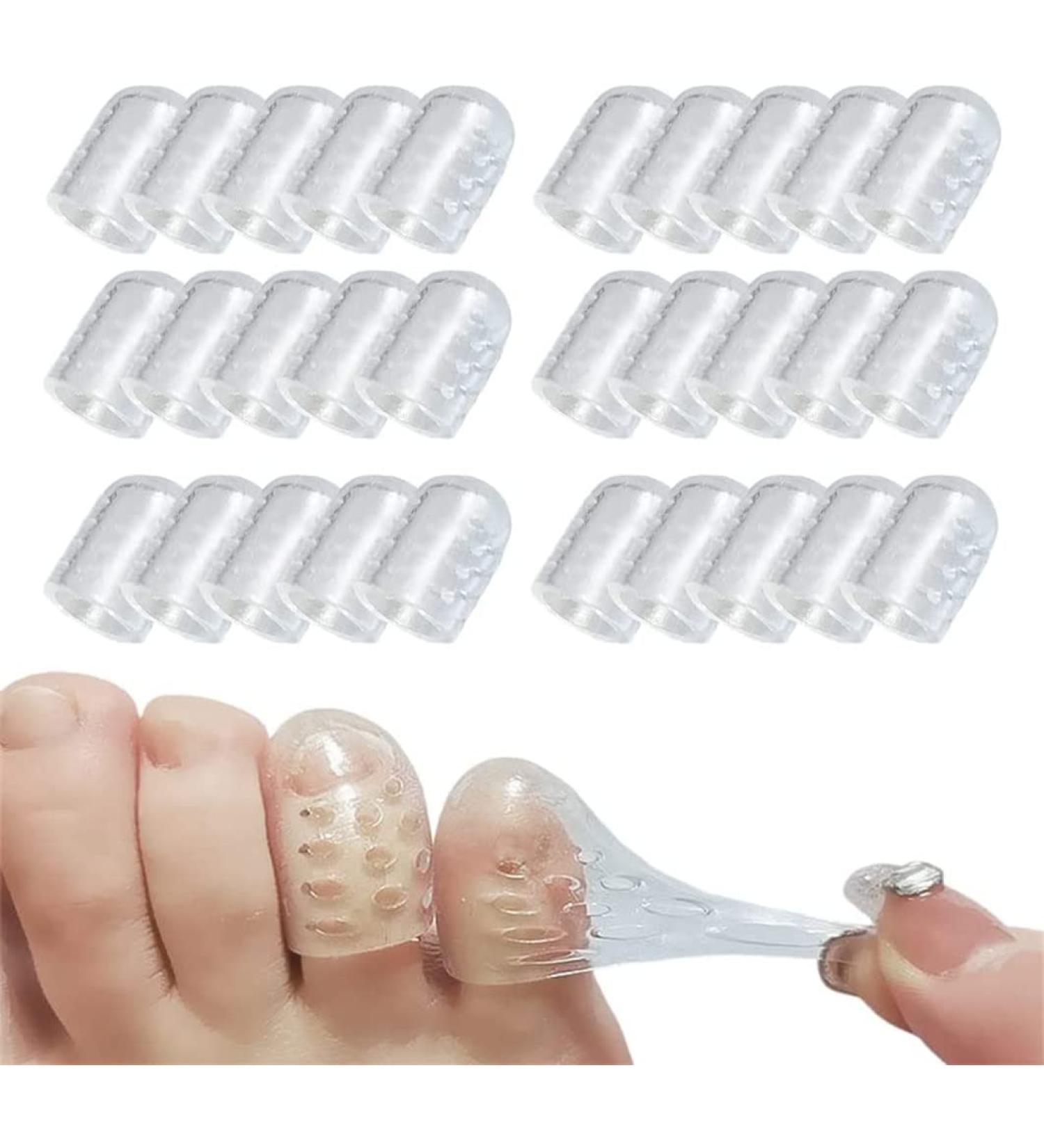 Silicone Anti-Friction Toe Protectors - Pinky Toe Corrector for Corns, Blisters & Pain Relief (30 Pcs) - Buy Online on GoSupps.com