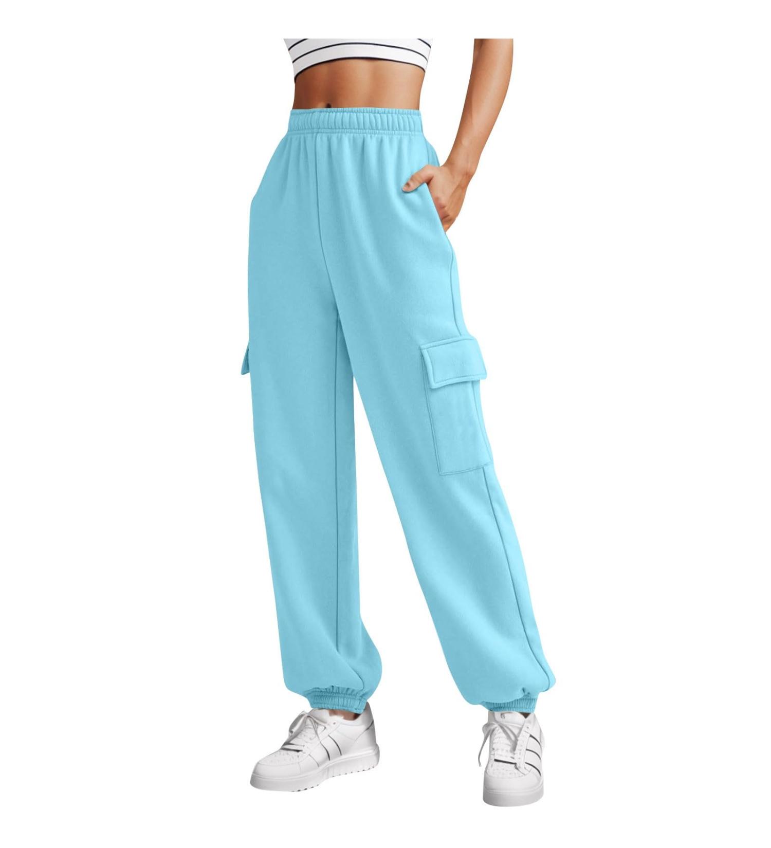Sport Pants for Women Running Joggers Causal Yoga Gym Sweatpants Comfy Tapered Leg Trouser Jogging Bottoms Lounge Wear XL 3030-djufh-3-lightblue - Buy Online on GoSupps.com
