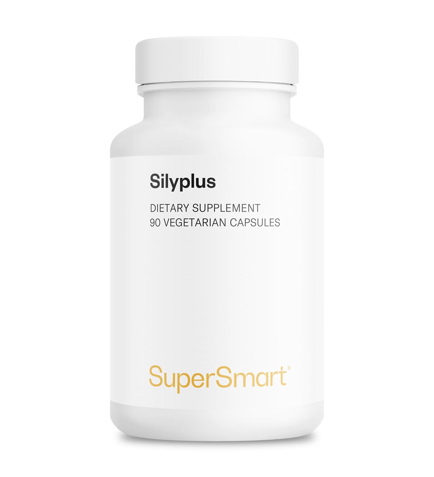 Supersmart - Silyplus 360mg per Day (Patented) - with Silymarin Milk Thistle Supplement - Siliphos Phytosomes | Non-GMO & Gluten Free - 90 Vegetarian Capsules - Buy Online on GoSupps.com