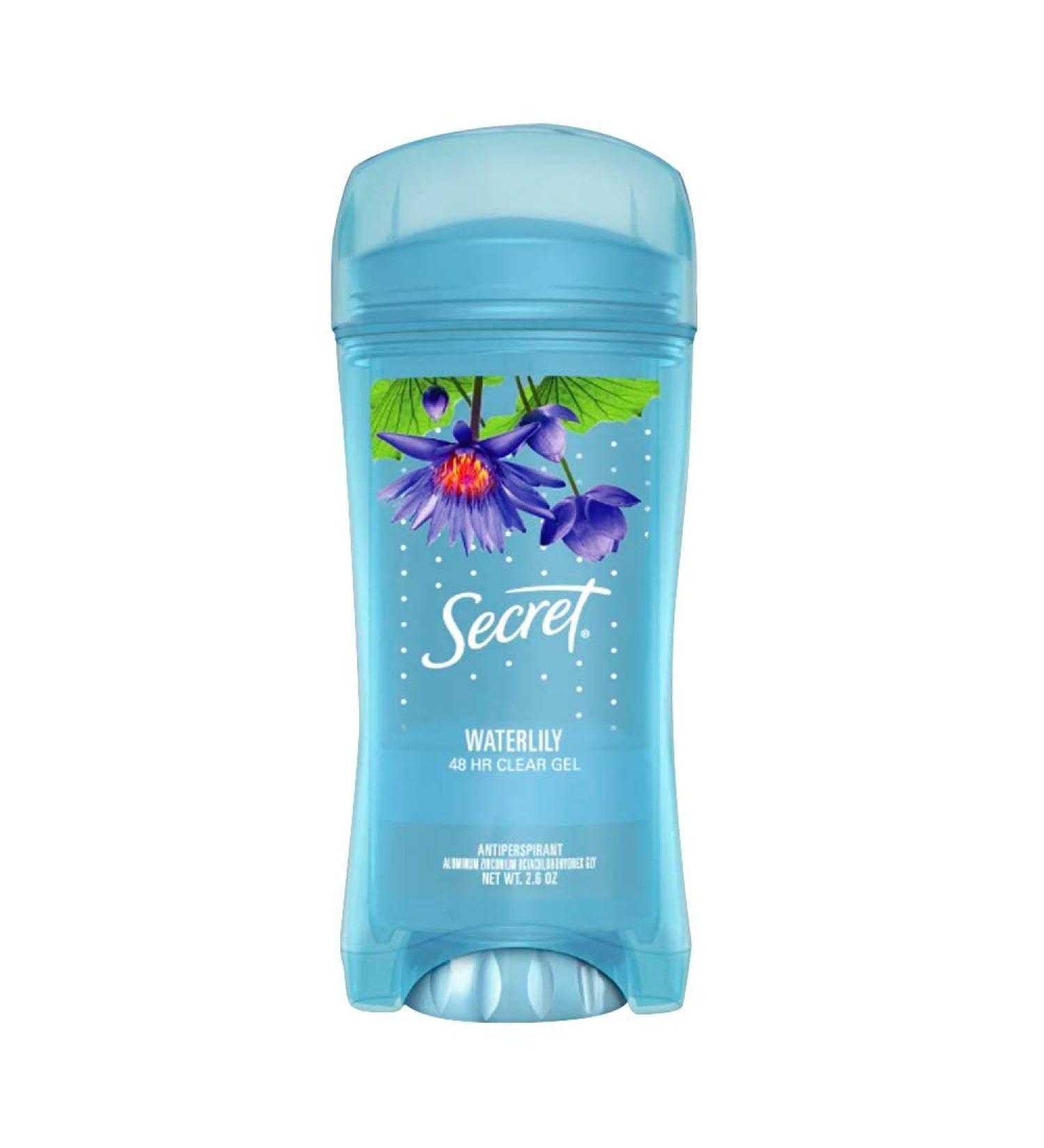 Secret Clear Gel Antiperspirant and Deodorant Cool Waterlily 2.6 Oz (Pack of 2)