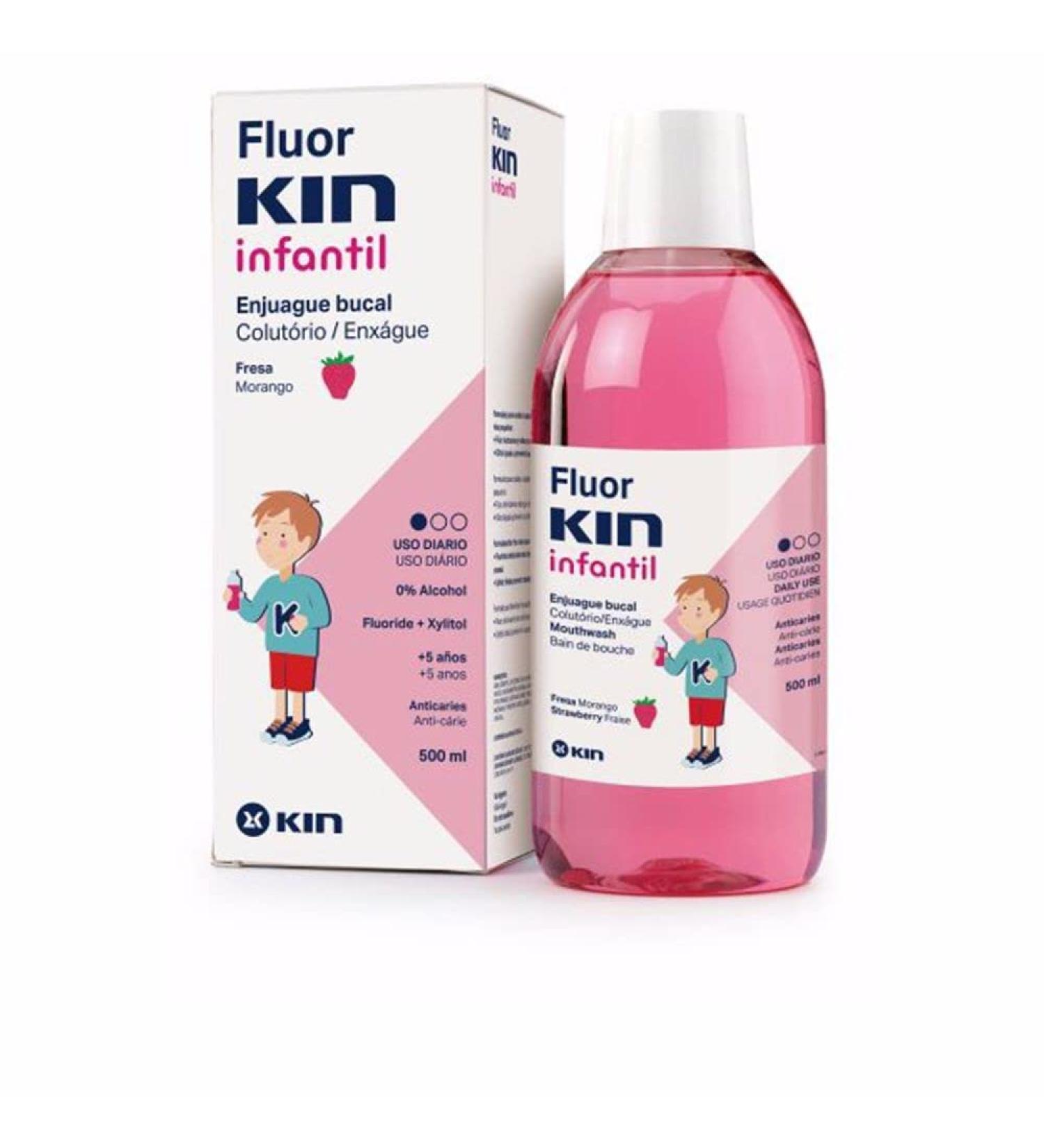 Fluor Kin Colut Inf Fresa 500ml