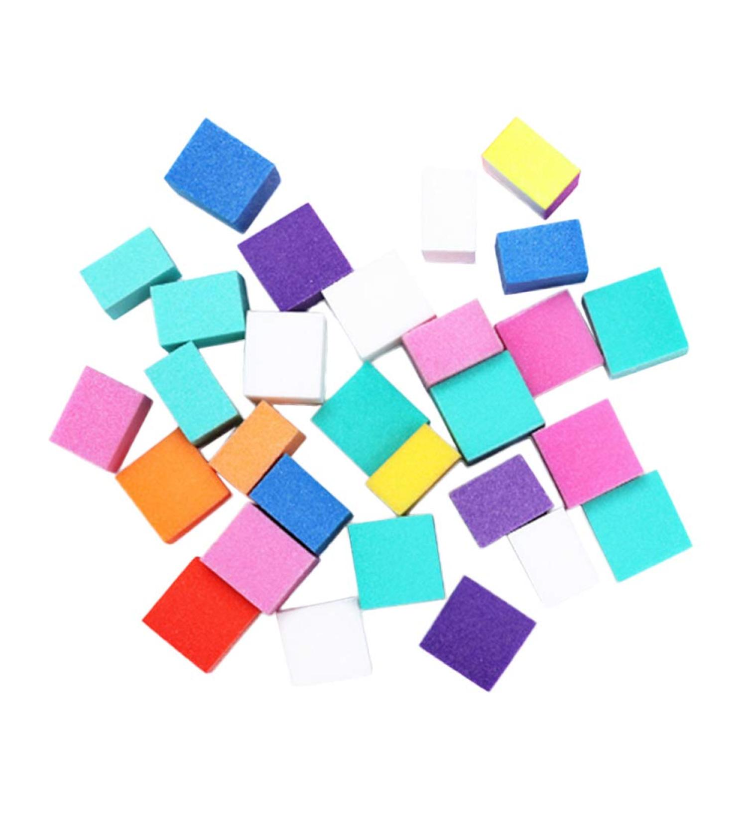 1 Bag Mini Colorful Nail Files Square Nail Buffers DIY Nail Art Salon Tool for Girls Women - Buy Online on GoSupps.com
